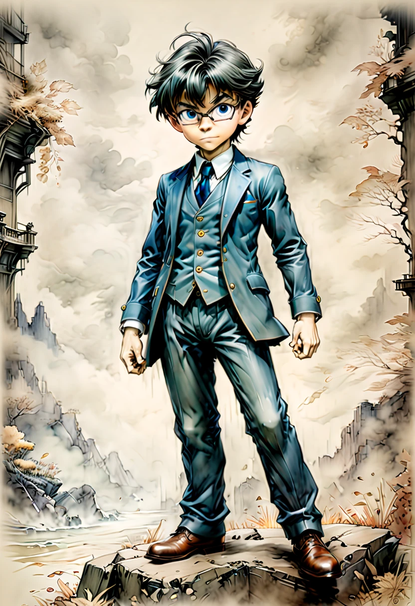 Ink Style Figure from "ONE PIECE", by Arthur Rackham, (best quality, masterpiece, Representative work, official art, Professional, Ultra high detail, 8k:1.3)