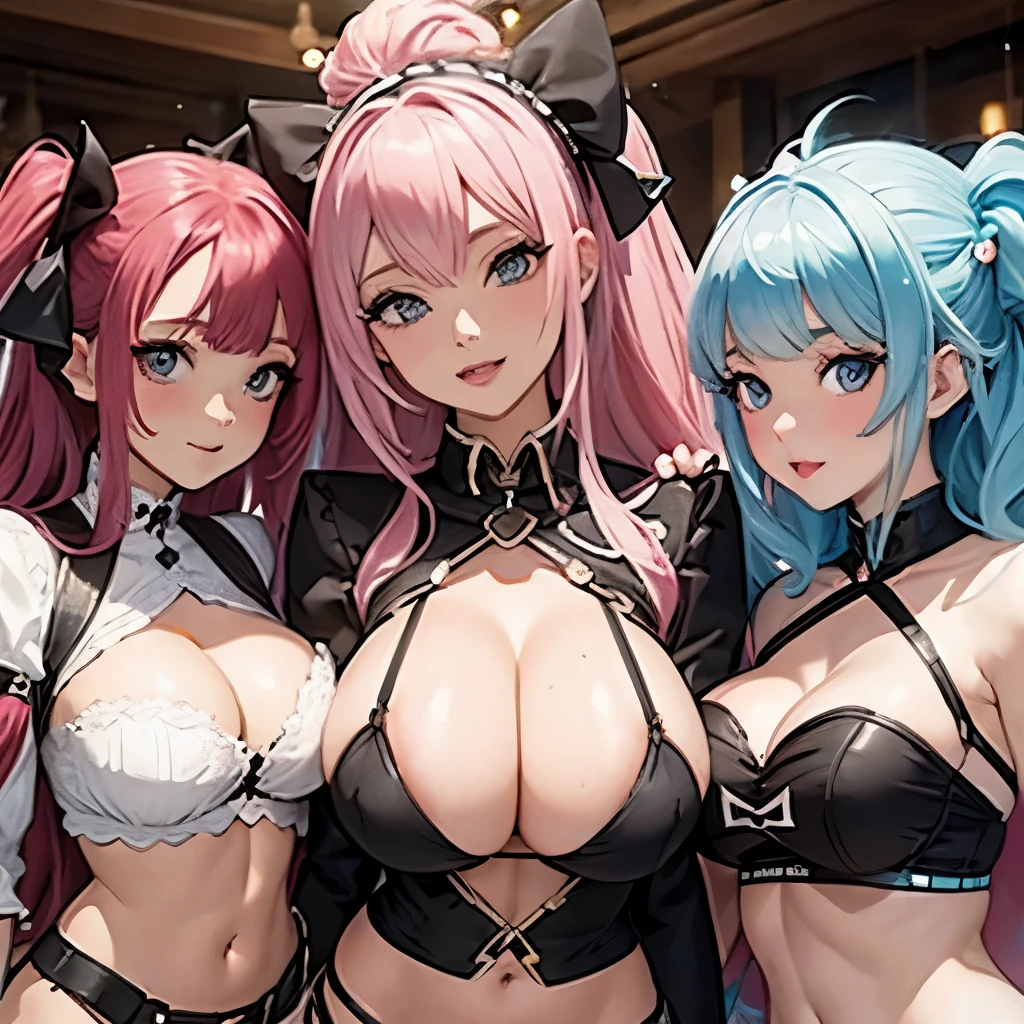 bimbo paradise、five girls:1.8, underboob:1.8