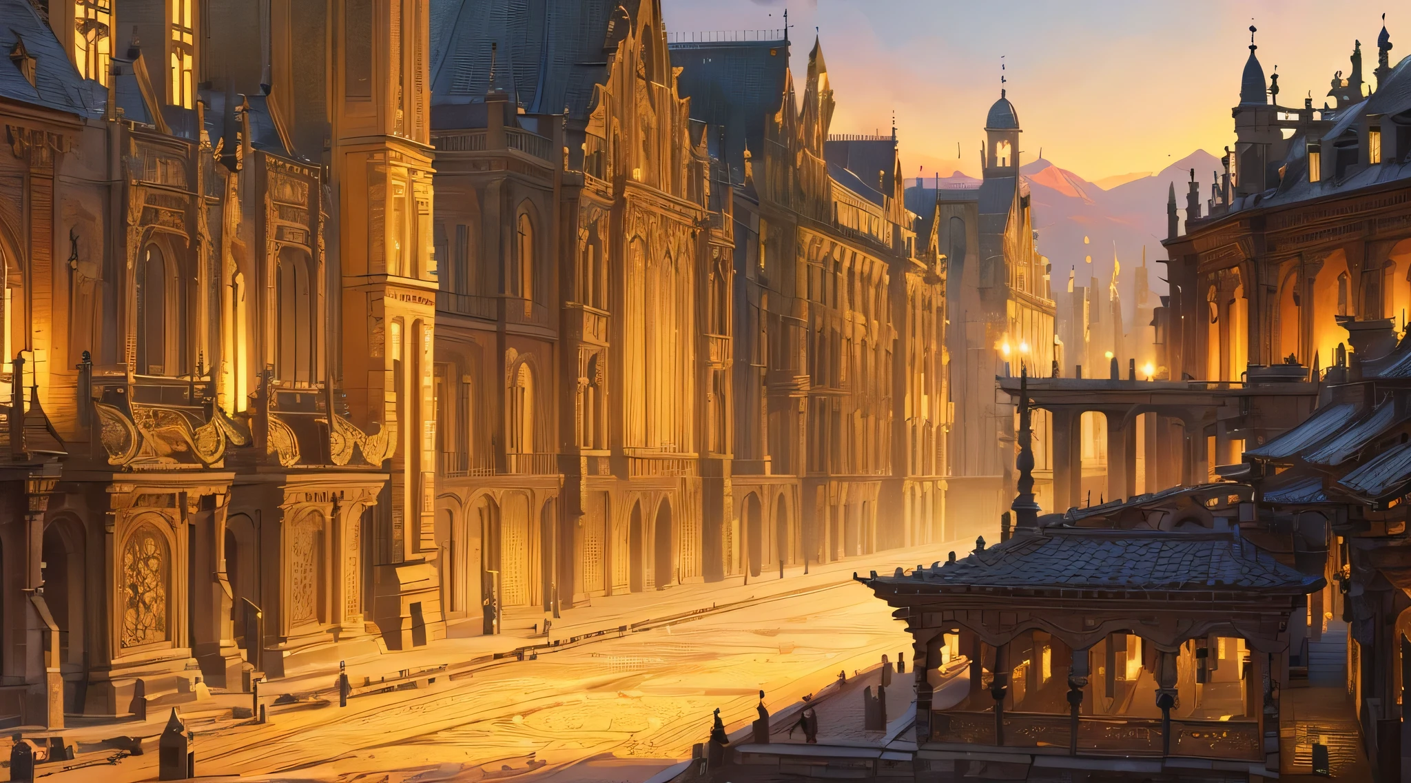((intricate details, High resolution illustration)), (((best quality, Very beautiful 8KCG wallpaper))), Cities in the air，Exquisite light and shadow，fantasy，Scenes，ruins