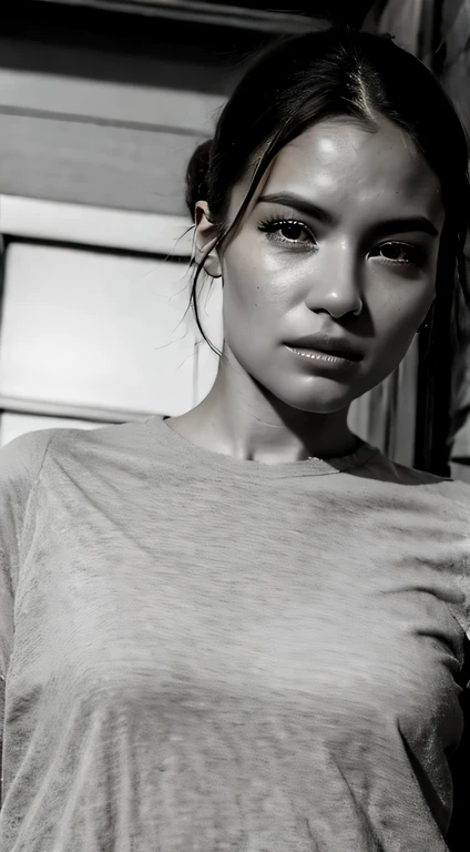 Ultra-high quality photos, RAW photo, beautiful detailed face and eyes, (photorealistic:1.4), best quality, highres, realistic, 16k, caustics, Core shadow, dynamic light, beautiful and delicate lips, delicate fingers, detailed pupil, real human skin, (Extremely detailed), RAW photo, nsfw, panty shot, sitting woman, 25 yo, (bangs hair:1.2), faint lips, cowboy shot, from below , (high contrast hair, half updo hair:1.36), water eye, (freckles, mole:0.2), (skin spots, acnes, skin blemishes, age spot, lanugo, pimple, blood spot, dirty,:0.2) (in the in main street:1.3), her peaceful expression and gentle breathing create a calming atmosphere