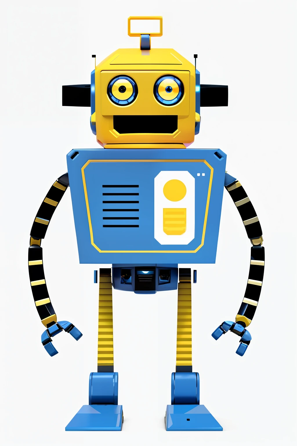 3d cartoon, a close up of a robot with a smile on its face, happy robot, cute robot, friendly robot, robot portrait, portrait of a robot, a robot, portrait of a robot, half robot, ((robot)), cute elaborate epic robot, adorable friendly robot, robot design, super cute robot face, cute humanoid robot, robot icon, sleek robot
