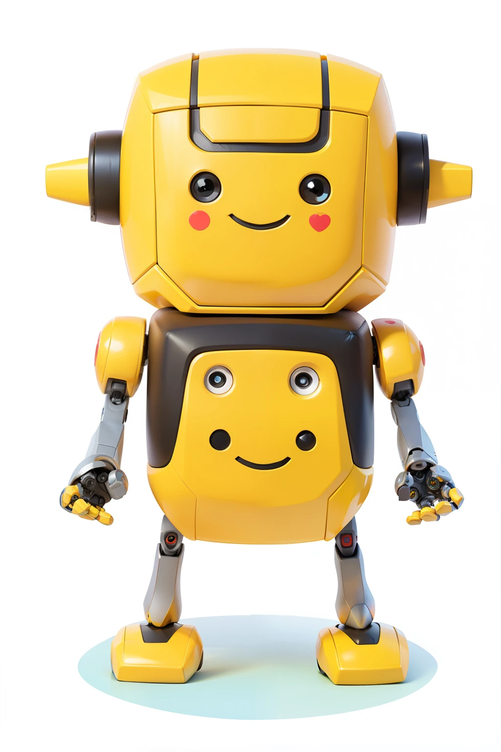 3d cartoon, a cartoon robot with a smile on his face, cute robot, adorable friendly robot, happy robot, friendly robot, a robot, cute humanoid robot, tintoy characterdesign robot, robot design, very cute robot zen, anthropomorphic character, round robot, biped, robot body, anthropomorphic humanoid, robot with human face, cute robot wooden