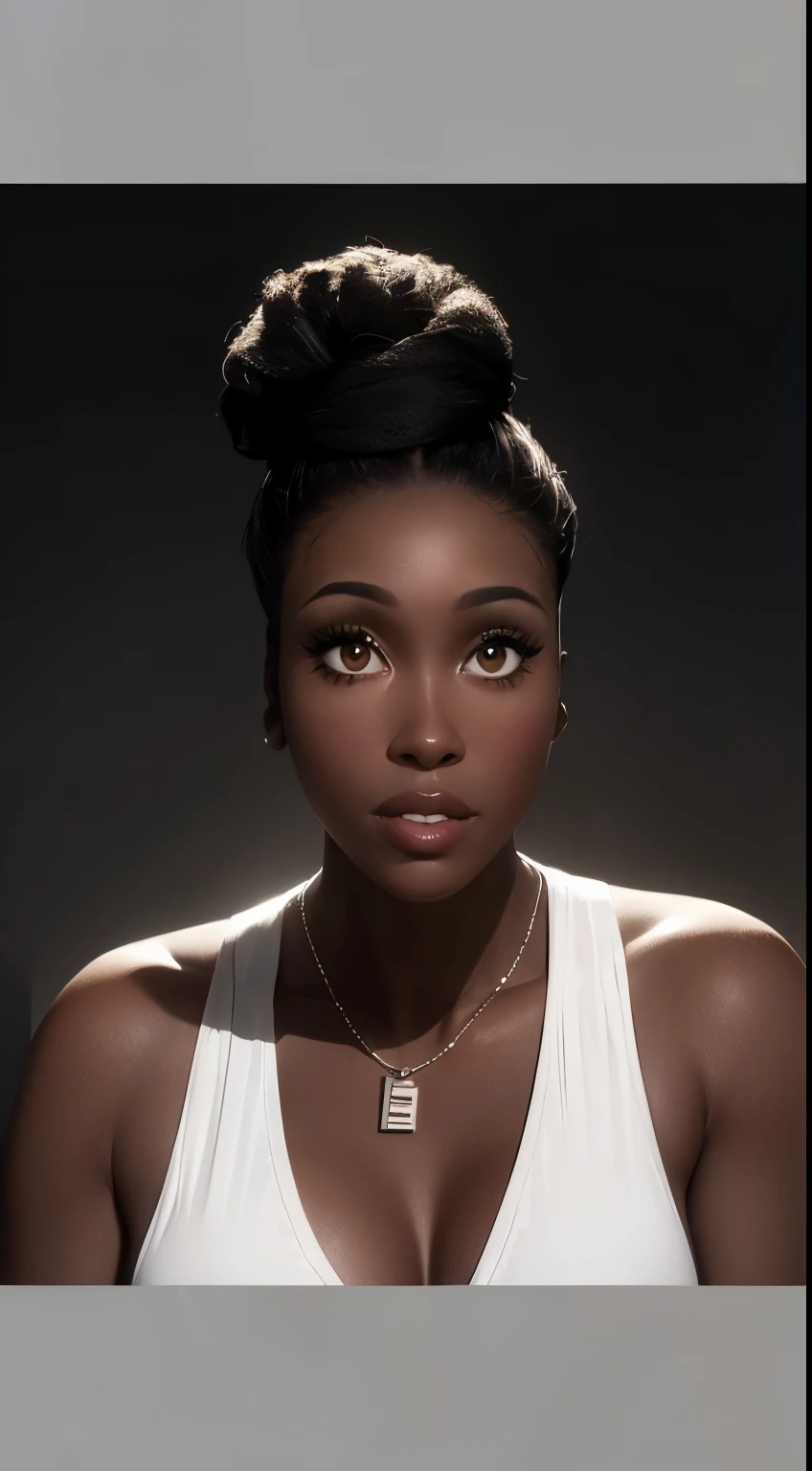 femme souriante avec un haut noir et un collier en or, femme de 30 ans, femme de 3 0 ans, photo d'une femme noire, image de profil, headshot image de profil, jeune femme noire, 27 ans, 29 ans, image de profil, 28 ans, Laura Zalenga, 32 ans, peau foncée