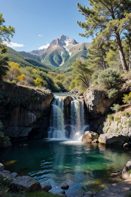 Imagine you are in a magical place, donde el cielo es de un azul intenso y el aire es fresco y puro. You are dressed in a beautiful white dress, que fluye con el viento y se adapta a tu figura. El vestido tiene un estampado de paisajes, que reflejan la belleza de la naturaleza que te rodea.

En el frente del vestido, you see a landscape of mountains, con picos nevados y valles verdes. El paisaje se extiende hasta el horizonte, donde se mezcla con el cielo. En el centro del vestido, hay un lago cristalino, that shines with the sun and reflects the mountains. The lake is heart shaped, que simboliza el amor y la paz.

En el lado izquierdo del vestido, se ve un paisaje de bosques, with trees of different types and colors. El bosque es un lugar de vida y diversidad, donde habitan animales y plantas. En el borde del bosque, there is a wooden cabin, which represents the harmony between man and nature. At the door of the cabin, hay una bicicleta, que invita a explorar el bosque.

En el lado derecho del vestido, se ve un paisaje de campos, con flores de todas las formas y tonos. The countryside is a place of joy and beauty, donde crecen los frutos de la tierra. En el centro del campo, hay un molino de viento, that generates clean and sustainable energy. En el suelo, hay una manta de picnic, que sugiere un momento de relax y disfrute.