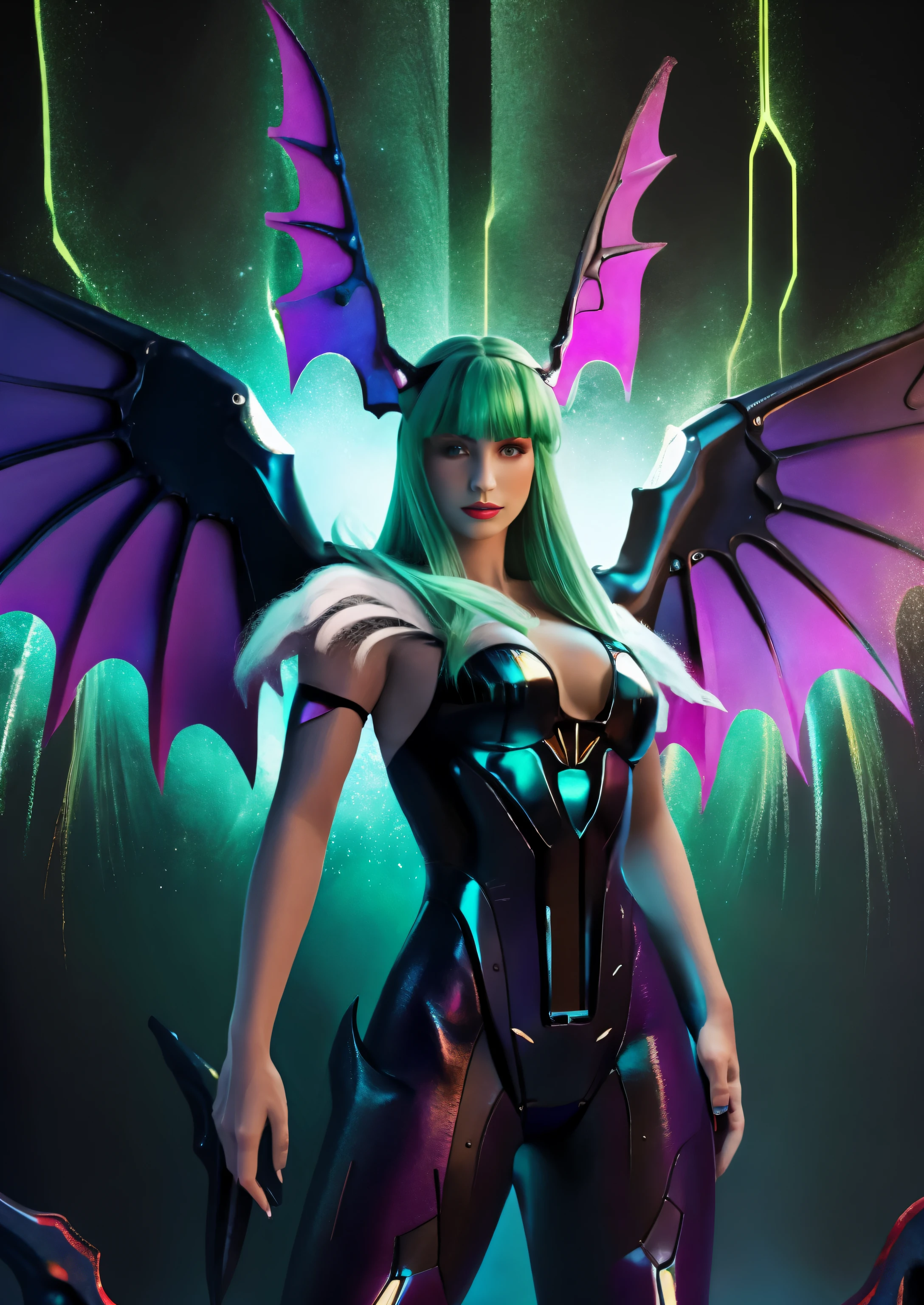 Ponta de asa pequena em Morrigan Aensland'head