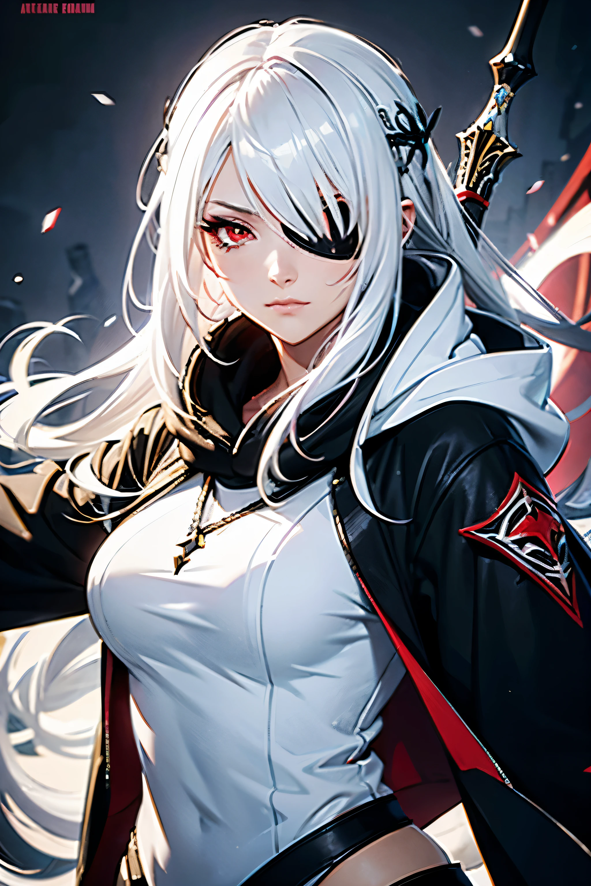 (photorealistic:1.3), masterpiece, best quality, (intricate details:1.2), (scenery:1.3), beautiful face, (black theme:1.3),
(((1girl, a girl in patterned kimono holding a dagger in her hand, (look at veiwer:1.3), (face tattoo:1.2), small oni horn,
))), full body, split in half