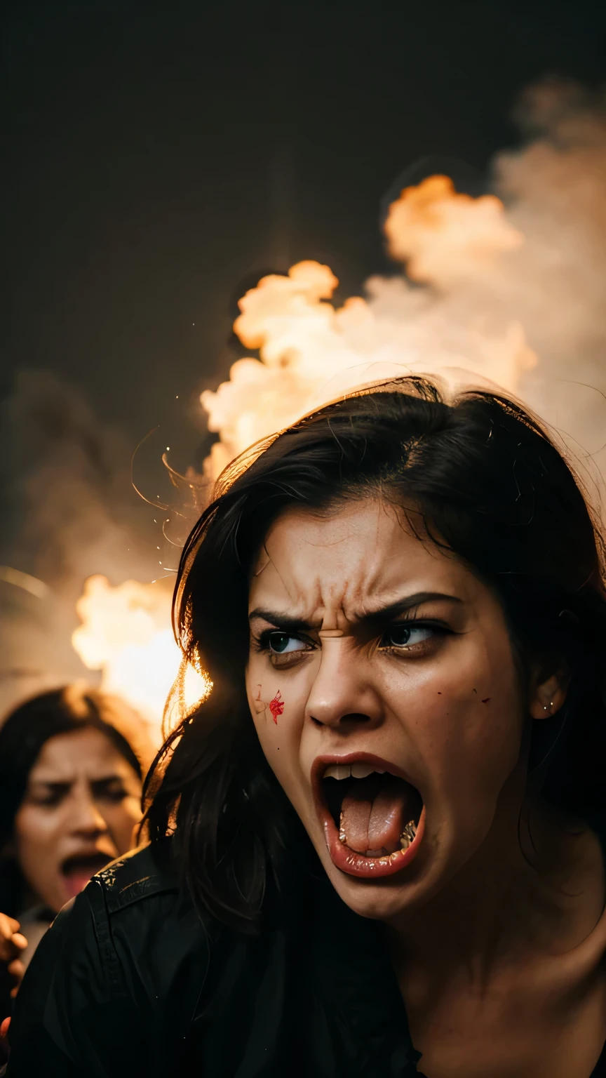 Angry women shouting, rage, annoyed ,angry