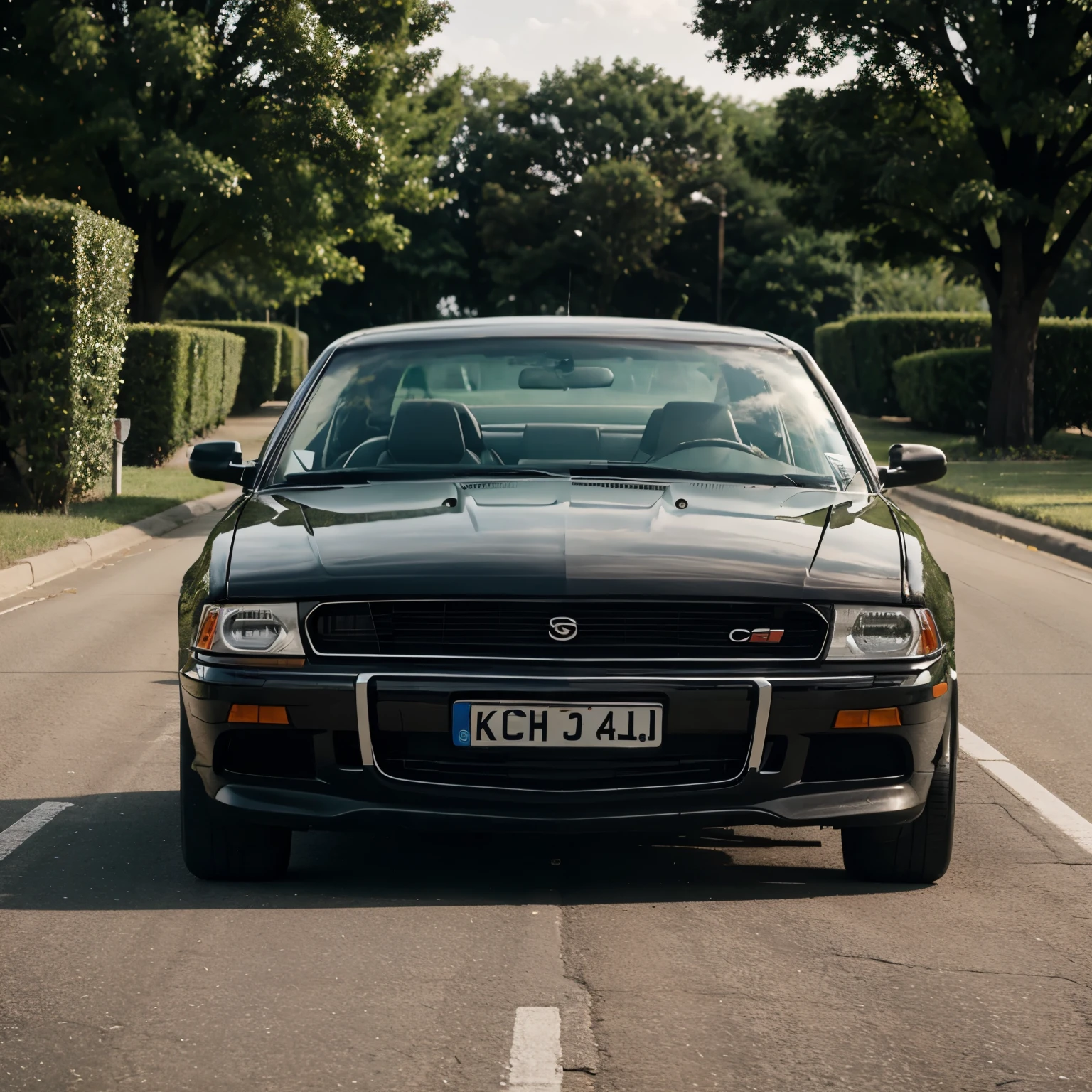 The car is running.
