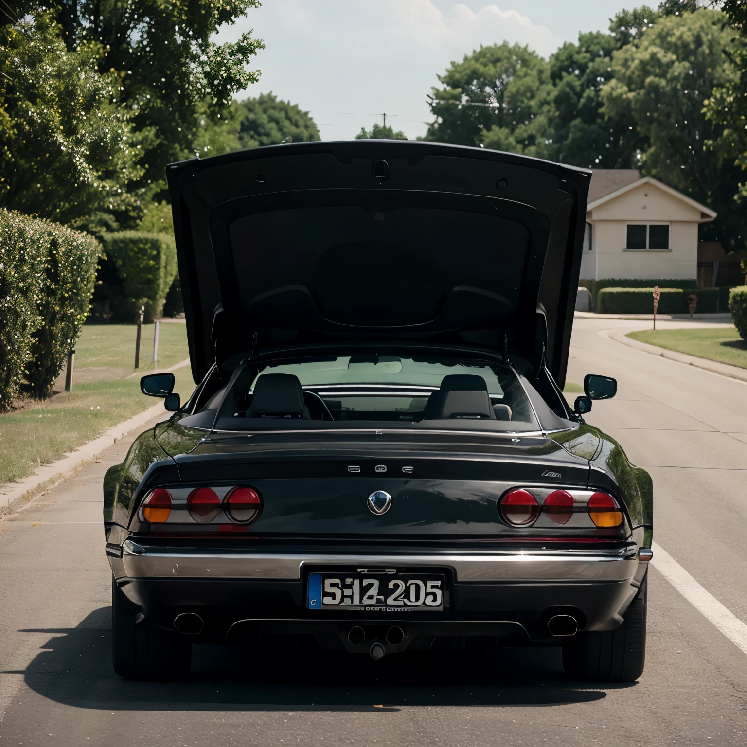The car is running.