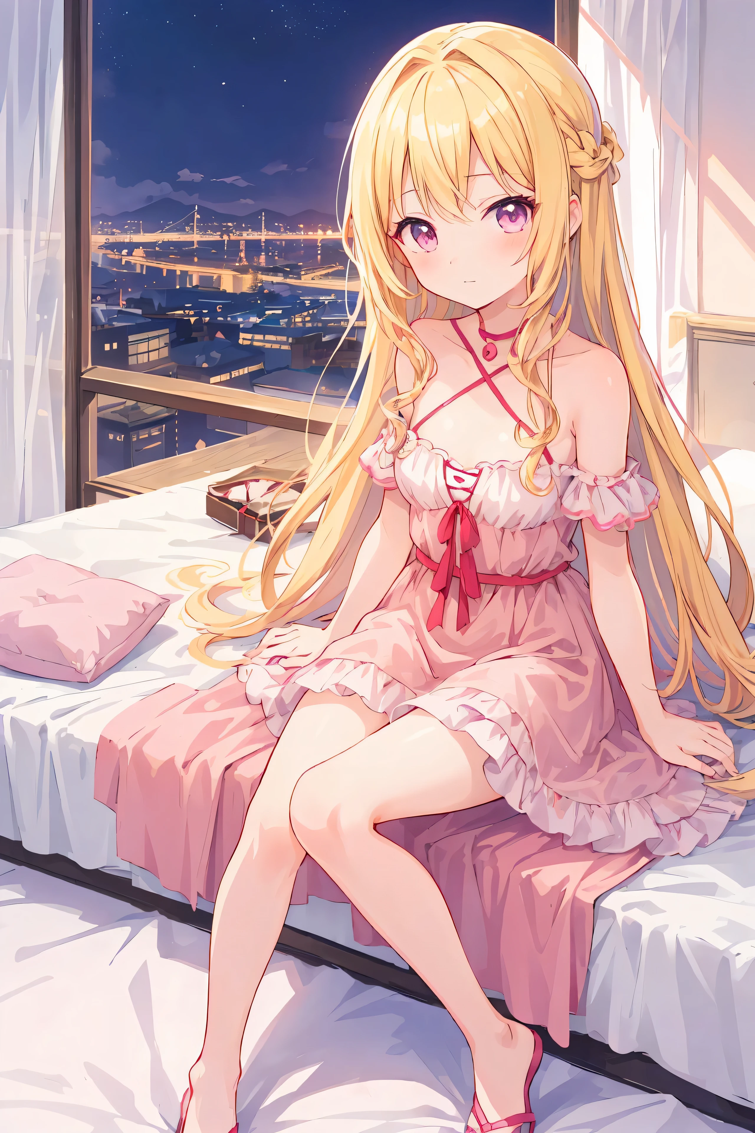 Girl wearing a nightgown
