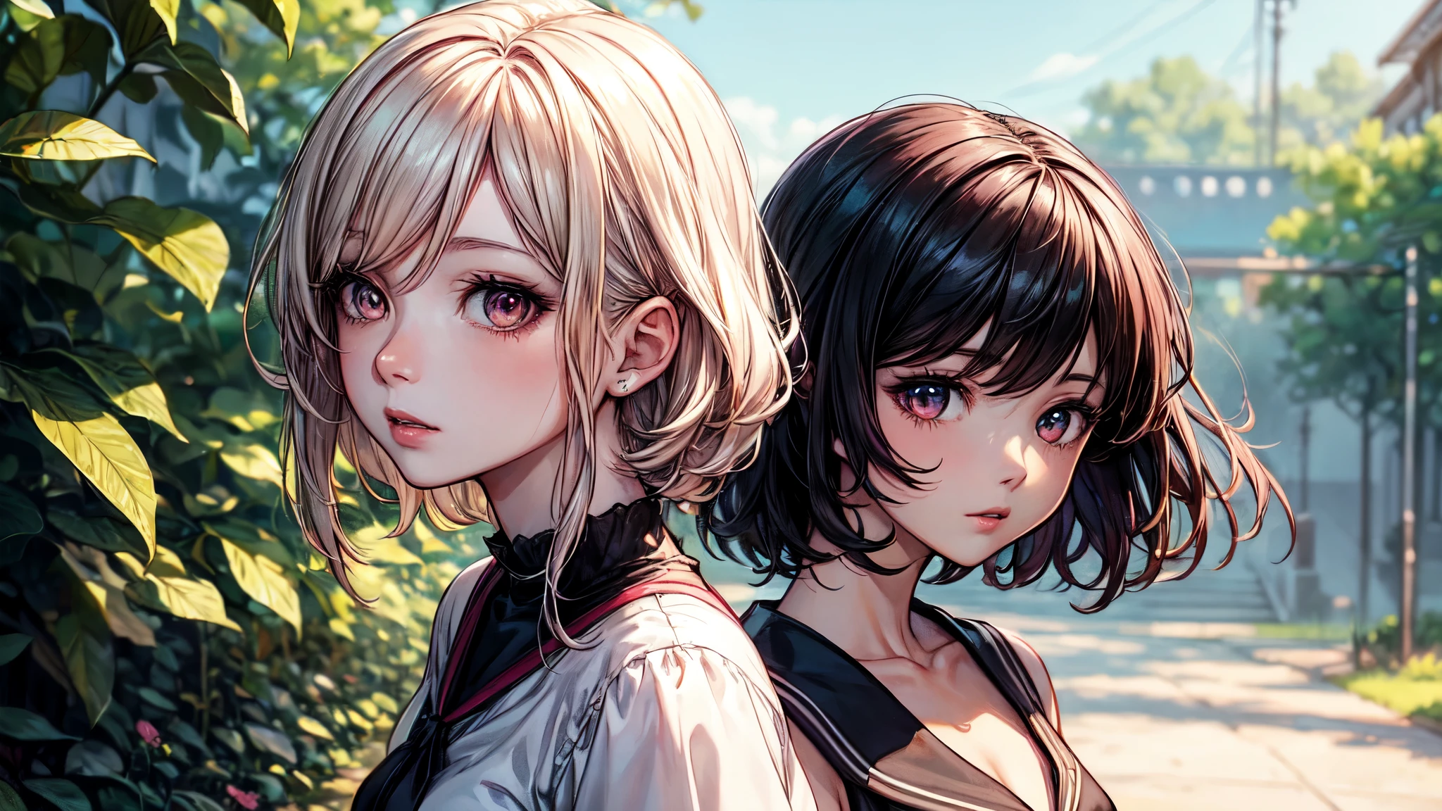 Chica anime con cabello rosado y ojos azules con un vestido blanco., Cabello rosado y ojos cian., soft anime illustration, arte de anime digital detallado, chica anime con pelo largo, guweiz en pixiv artstation, estilo anime 4k, arte digital en pixiv, retrato chica anime, obra de arte al estilo de guweiz, hermosa chica anime
