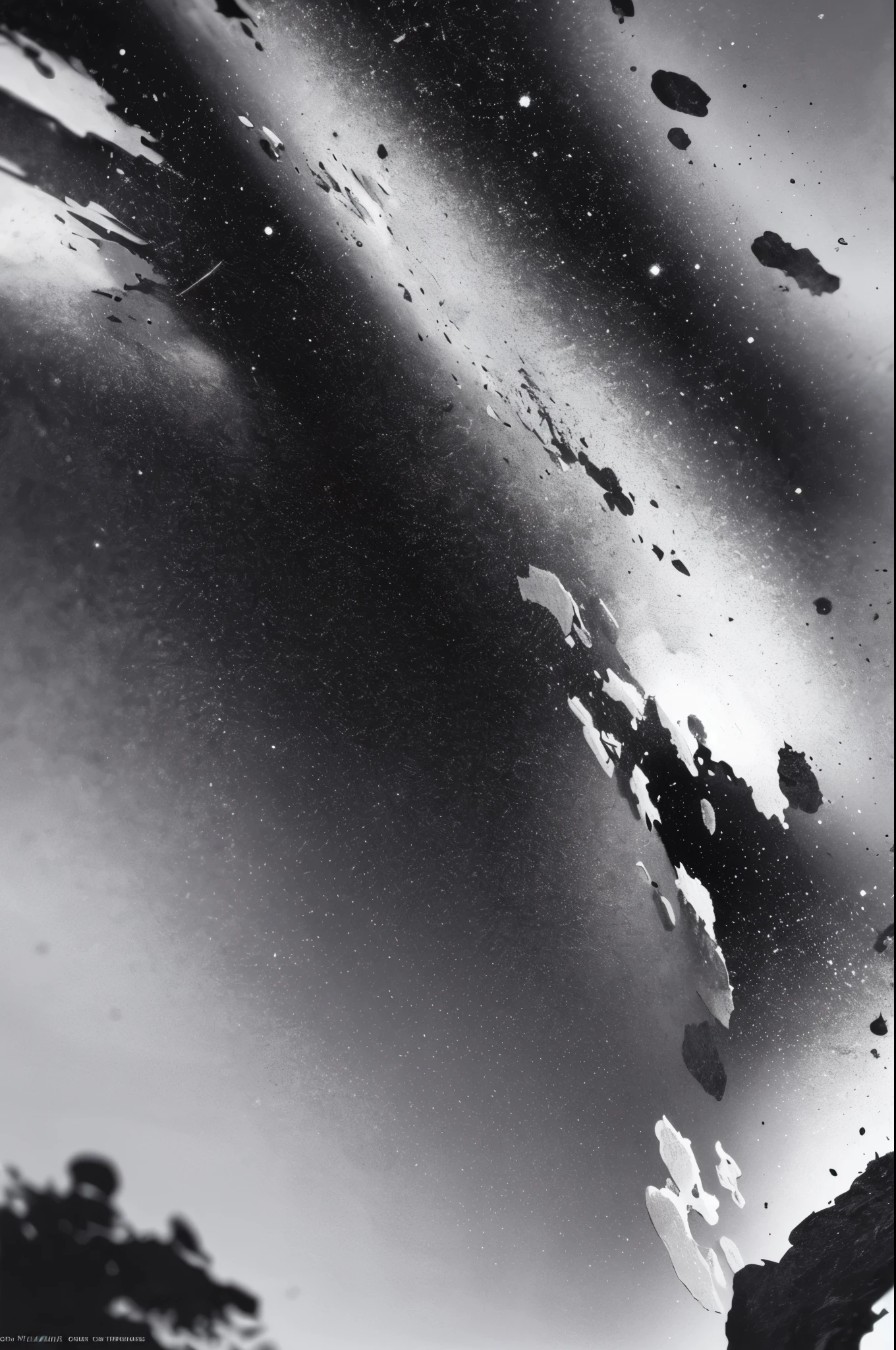 painting of a dying star using multi nebula colors with a clear theme of black and white as well, 4k, digital destruction at its finest, 