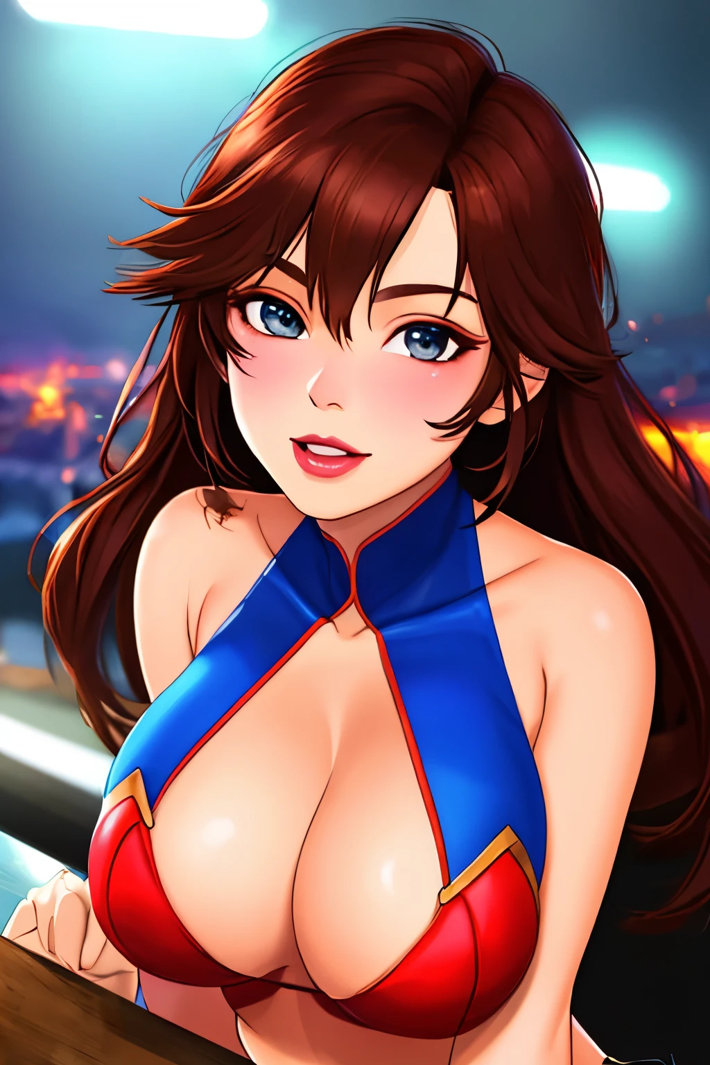 A hot sexy girl, masterpiece, best quality, lora, highres, ultra-detailed, realistic, studio lighting, vibrant colors, sharp focus, landscape.