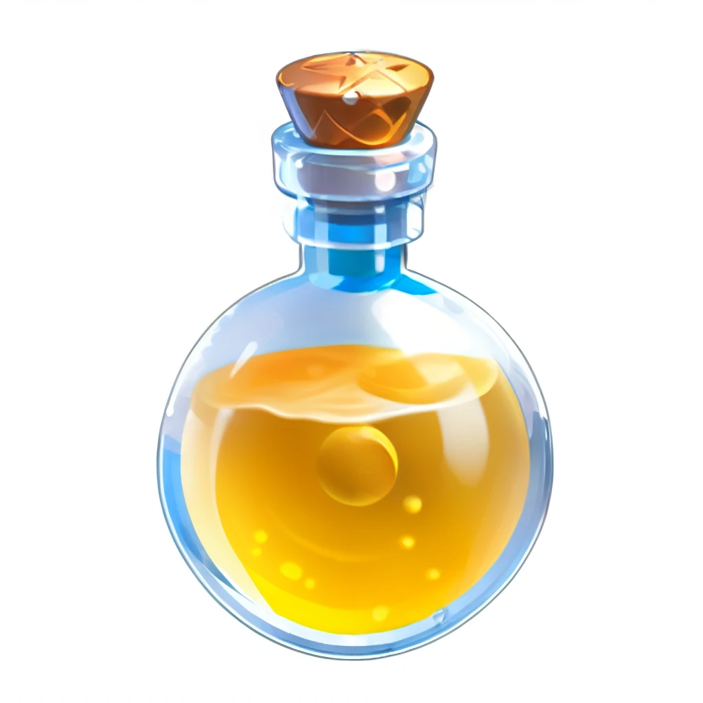 a bottle,gamebottle,no humans,still life,transparent,white background,reasonable structure,game icon,(2d ), 
