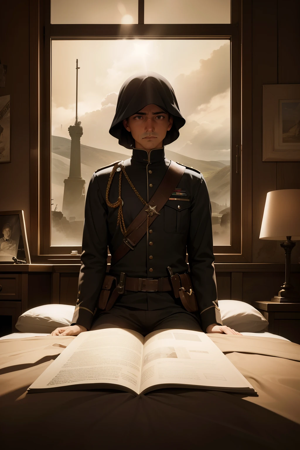 In the heart of the Spion Kop Battlefield Memorials, a soft spot coloring unfolds, capturing the essence of the 19th-century structures in the style of authentic war photography. The hyperrealistic imagery showcases intricate details and textures, while the realistic depth of field brings the memories to life. The navigation charts, filled with detailed information, provide a sense of context and history, all rendered in ultra-high resolution, conjuring an image mode akin to Ultra HD.
Amidst the stillness of the night, the aliens' presence remains unnoticed as they seamlessly seize Abdu from his bed, leaving no trace of disturbance. The blankets