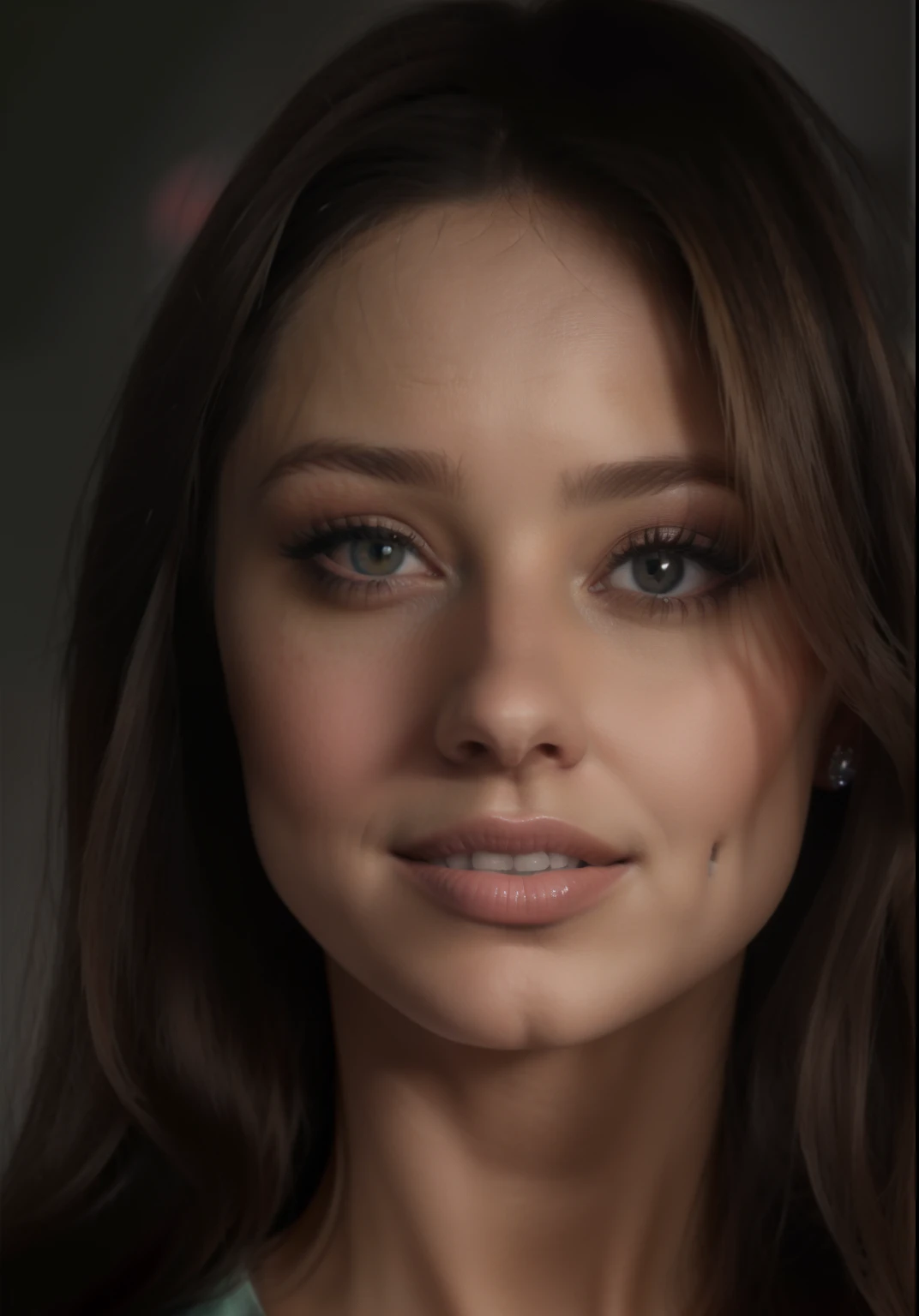um close up de uma mulher com cabelos longos e uma camisa preta, Retrato de Sophie Mudd, rosto bonito fotorrealista, retrato vfx altamente detalhado, rostos ultra-realistas, rostos uhd ultrarrealistas, rostos ultra-realistas precisos, rosto fotorrealistas, retrato suave fotografado 8k, rosto bonito hiperrealista, lindo rosto realista, arte digital ultrarrealista, rosto fotorrealista