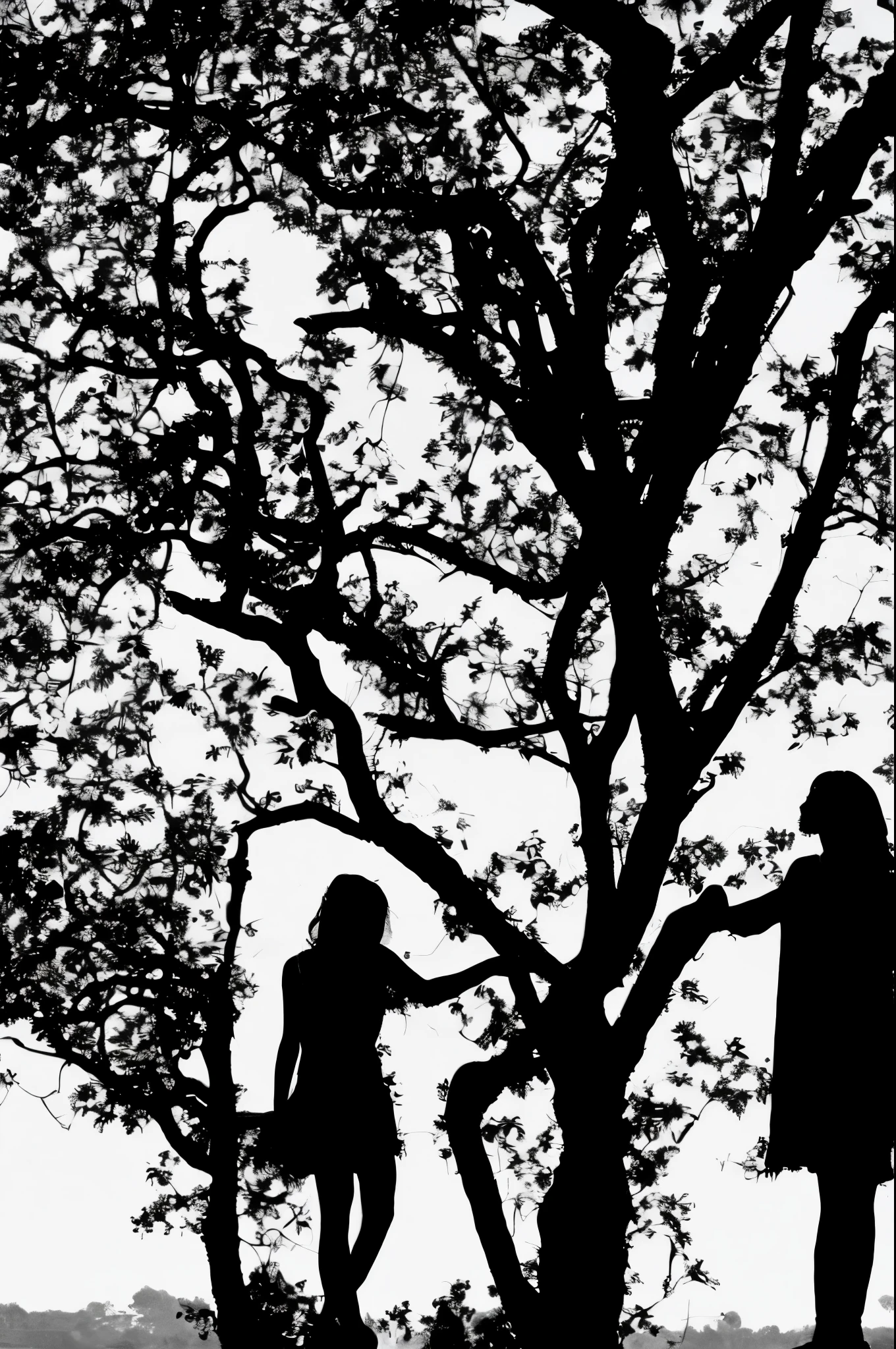 silhouette of the backside of a girl