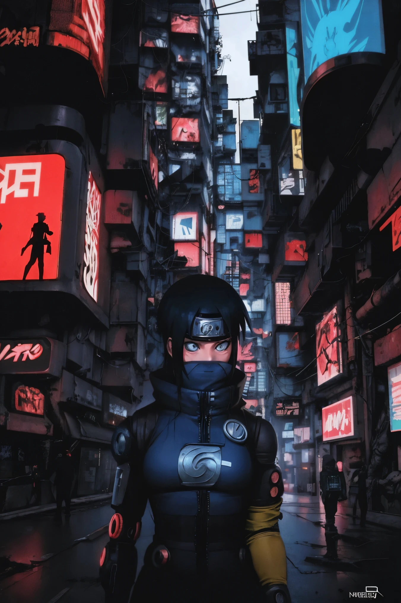 Didlet, Naruto war log ,1 d, (((cyberpunk))), cyborg, Robot, Mechanical weapons, Upper body