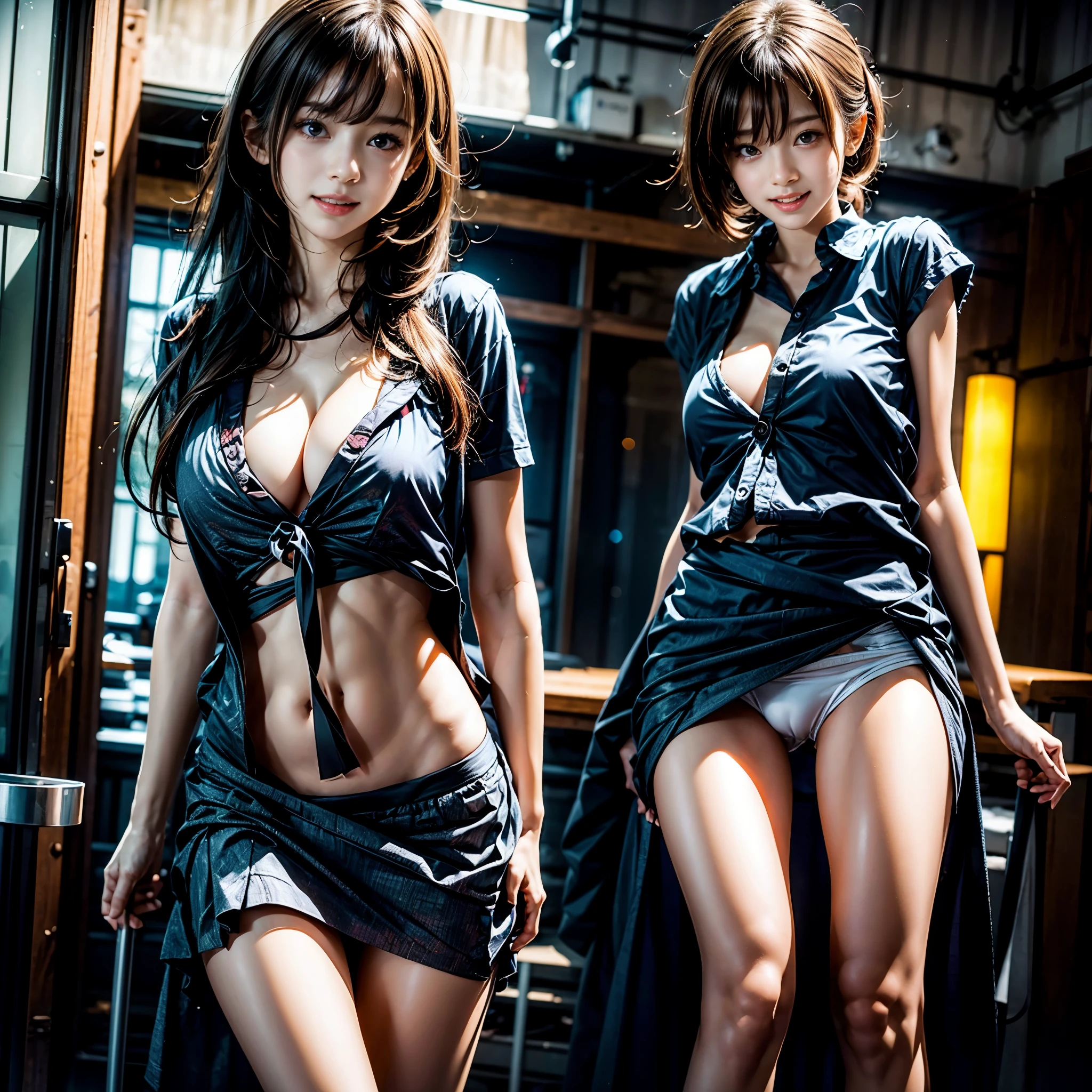 SFW, (White and Red, Ultra-detailed masterpiece:1.2, from below:1.2, bokeH:1.2, Twilight Lake:1.2), (nipple:-0.99), (Acutance:0.8), (many sexy junior idols in group photograph), (((Extremely Detailed KAWAII face variations), joyful expression variations)), { Open Gigantic Cleavage | pretty Ass | Overflowing Underboob | (((loose opened white SchoolUniform with visible Navel or Butt crack ))) | full of Flowers covering girl's body | (Colorful Light shines and reflects:1.2) | Luminescent Particles }. (((Ultrealistic and photorealistic:1.37)) with a touch of rawness). { under the mesmerizing back lighting | concept art | enhancing the overall visual impact | Dynamic-angle }. (not Detailed fingers:-0.9) .