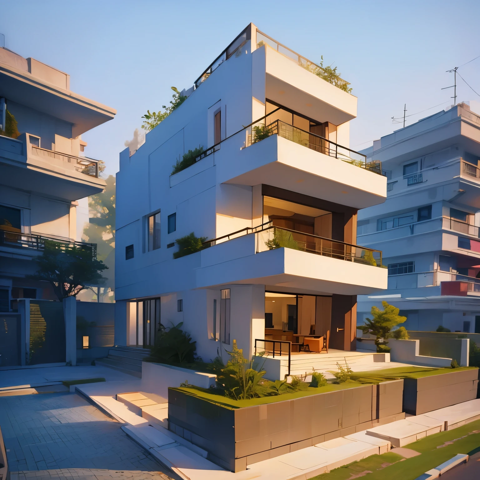 A garden house, modern model,