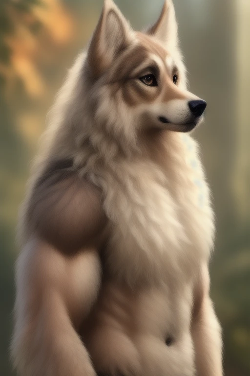 masterpiece, best quality, 4k, 2k, (intricate:0.9), (high detail, shaded, realistic:1.25), absurd res, solo male anthro dog, standing, (fluffy fur texture:1.2)