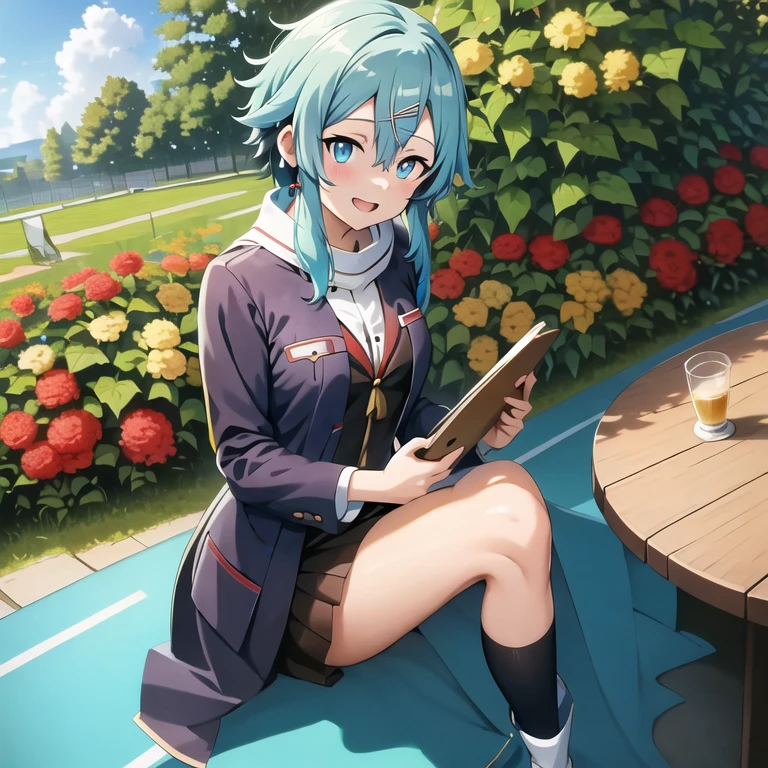 ソードアート・オンラインのシノン, 傑作, 最高品質, ハイレゾ, 1, シノン1, 背の高い 良いスタイル フルショット (((学生服、高校生,黒のブレザー))) 大きな胸++++ (growth, be well grown)++++ タイトな服装++ 太もも++ お尻++ nsfw++ (学校、教室)