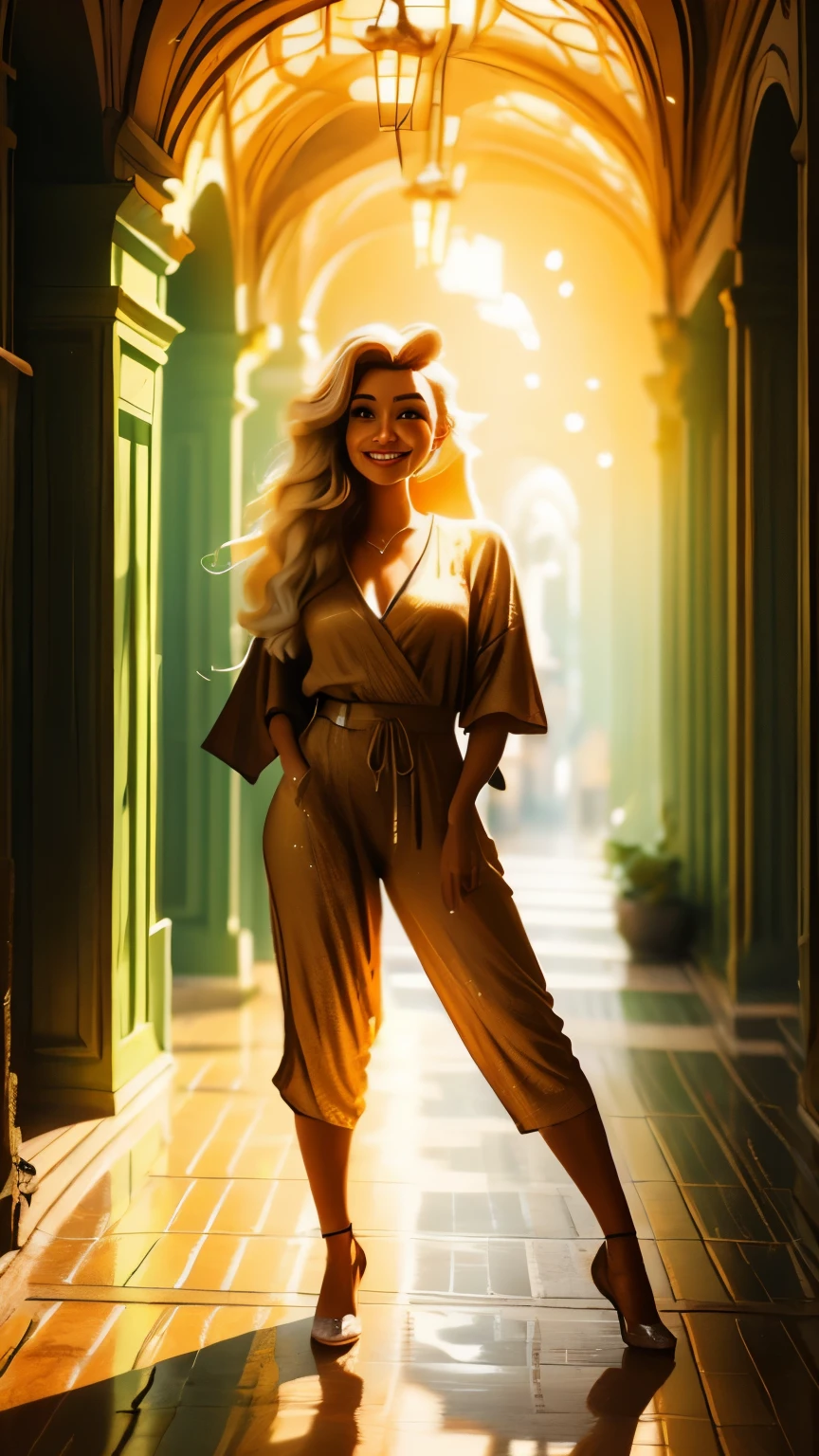 Olhos grandes super lindos e brilhantes、((maximum quality)), ((obra-prima)), ((realista)), (detalhes), branco luminoso reflexivo:1.5, Textura laranja brilhante:1.3, 1 sticky jumpsuit(camel toe)mulher jovem bonita com, Uma sexy, foto de cima para baixo, Um monte de cogumelos neon brilhantes, uma mandala, cinematographic, afiado, Ray-tracing, alegria, leveza