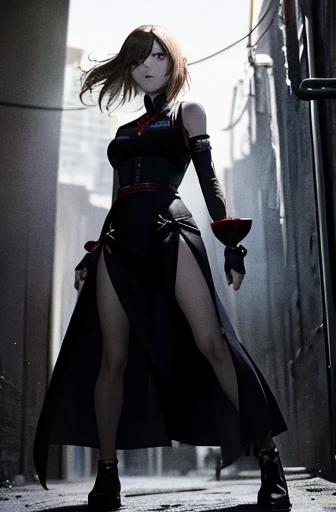 Kunoichi、sleeveless、Purple costume、holding a small knife in reverse hand、get down on one knee、whole body expression、Moonlit night in the background