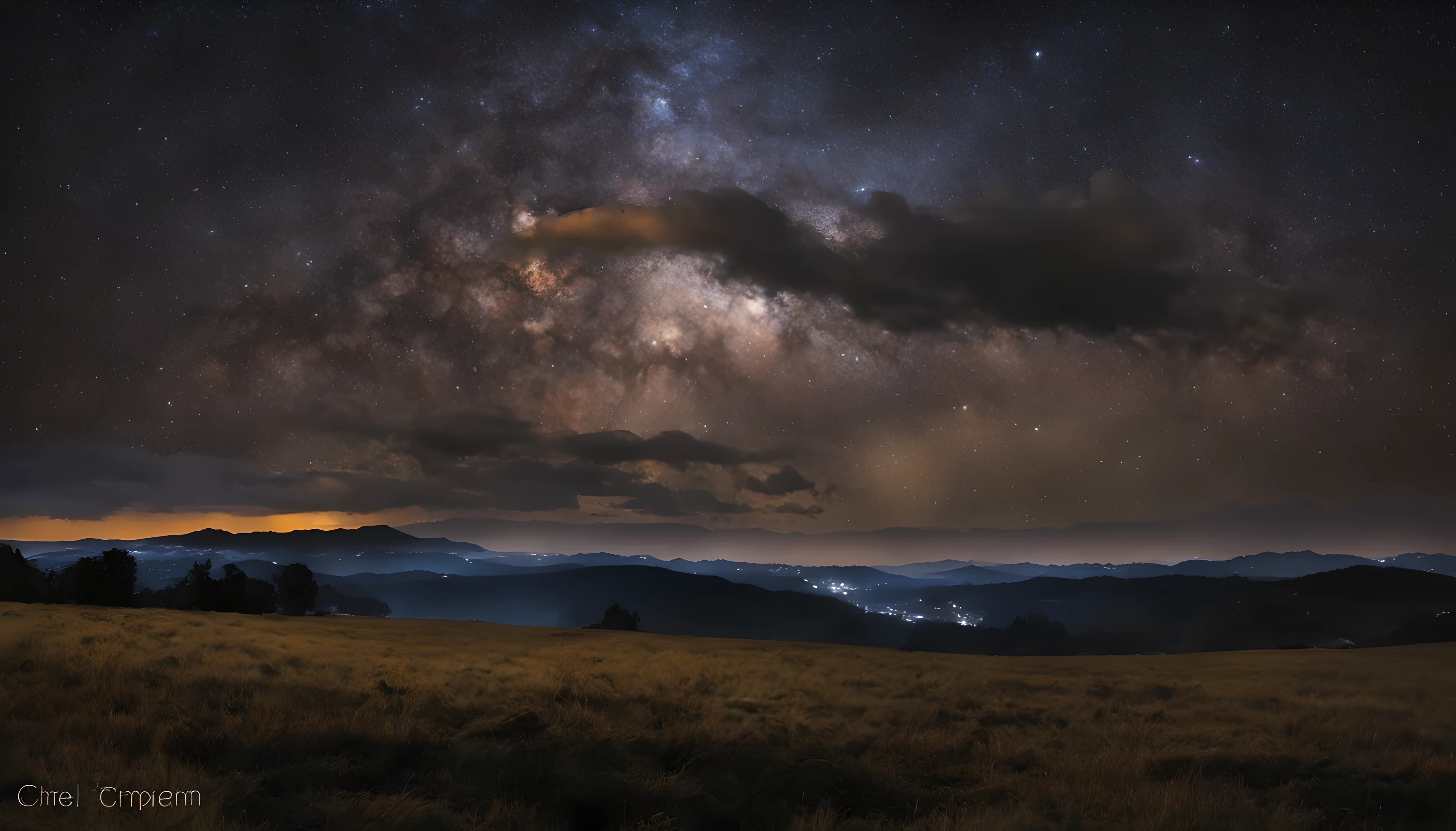 paysage ciel nuit
