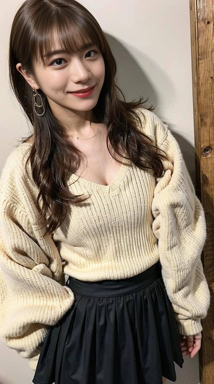 masterpiece, great work, whole body, 1 girl,  mini skirt, blush, bracelet, beautiful breasts, , gradient hair, long hair, looking at the audience, loose earrings, checked skirt, red eyes, ring, smile, alone,  fashion, woman, vitality,  take a pose, front, colorful,concentrated、whole body画像(1:5）、thin legs、Are standing、put your hands on your hips、idol costume、boots、whole body画像、Chest emphasis、pink costume、stand with legs apart