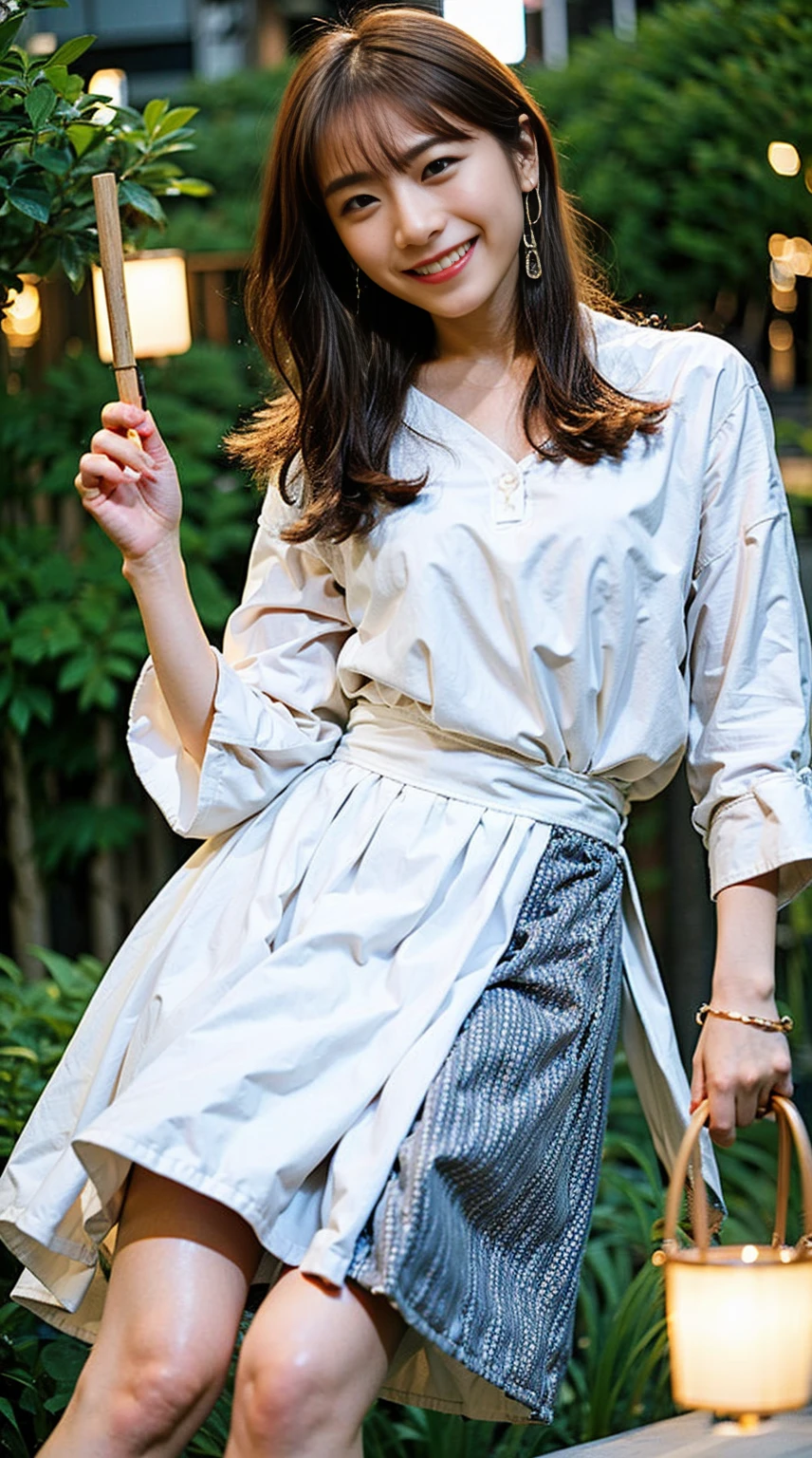 masterpiece, great work, whole body, 1 girl,  mini skirt, blush, bracelet, beautiful breasts, , gradient hair, long hair, looking at the audience, loose earrings, checked skirt, red eyes, ring, smile, alone,  fashion, woman, vitality,  take a pose, front, colorful,concentrated、whole body画像(1:5）、thin legs、Are standing、put your hands on your hips、idol costume、boots、whole body画像、Chest emphasis、pink costume、stand with legs apart