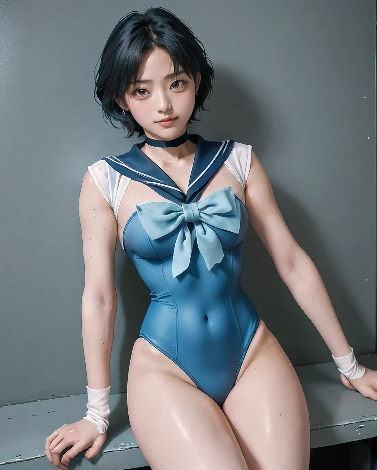 Sailor Mercury feels pleasure being captured by tentacles., (((とても美しい girl))), ((highest quality)), ((masterpiece)), (realistic), perfect face, ((Wearing a Sailor Senshi costume)), 8K, ultra high resolution, (Photoreal:1.4), golden ratio, ultra high resolutionの写真, (complete limbs), (normal limb), (Forced to spread both legs), Sigma 85mmF/1.4, 50mm Lenac lighting, hyper real, Leotards that are too close to the skin, (perfect limbs), beautiful thighs, ((wearing a sailor warrior leotard)), thin eyebrows, nffsw, RAW photo, Too cute face, 1 Japanese female, modest chest, thin waist, (Please show me your armpits), ((exposed lower body)), Sailor Mercury is caught by tentacles and forced to spread her legs., young and cute little face, lots of sweat, ((anatomically correct limbs)), leotard too close to the skin, Slender beauty, セクシーな12 year old giing a thin leotard, detailed crotch, ((complete limbs)), A leotard that fits perfectly against your skin, (smile), sweaty leotard, sweaty and wet:1.4, (Full body photo from the top of the knee), (spread your legs), ((beautiful thighs)), 12 year old girl, snot wearing underwear, ((anatomically correct limbs)), Sailor Senshi defeated by the enemy, Love juice drips from the crotch of the girl who is being tortured with open legs.