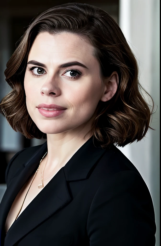 highly detailed, of Hayley Atwell, long curly hair, modelshoot style, (extremely detailed CG unity 8k wallpaper), full shot body photo of the most beautiful artwork in the world, downtown fashion top model, Victoria Secret Inspired Makeup Look, professional majestic oil painting by Ed Blinkey, Atey Ghailan, Studio Ghibli, by Jeremy Mann, Greg Manchess, Antonio Moro, trending on ArtStation, trending on CGSociety, Intricate, High Detail, Sharp focus, dramatic, photorealistic painting art by midjourney and greg rutkowski
