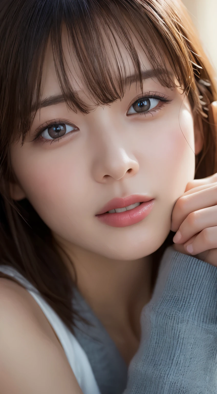 masutepiece, Best Quality, Illustration, Ultra-detailed, finely detail, hight resolution, 8K Wallpaper, Perfect dynamic composition, Beautiful detailed eyes , Hotel(Bet), Sexy face,Face feeling ecstasy,Face at the peak of sexual arousal,Excited face from sex