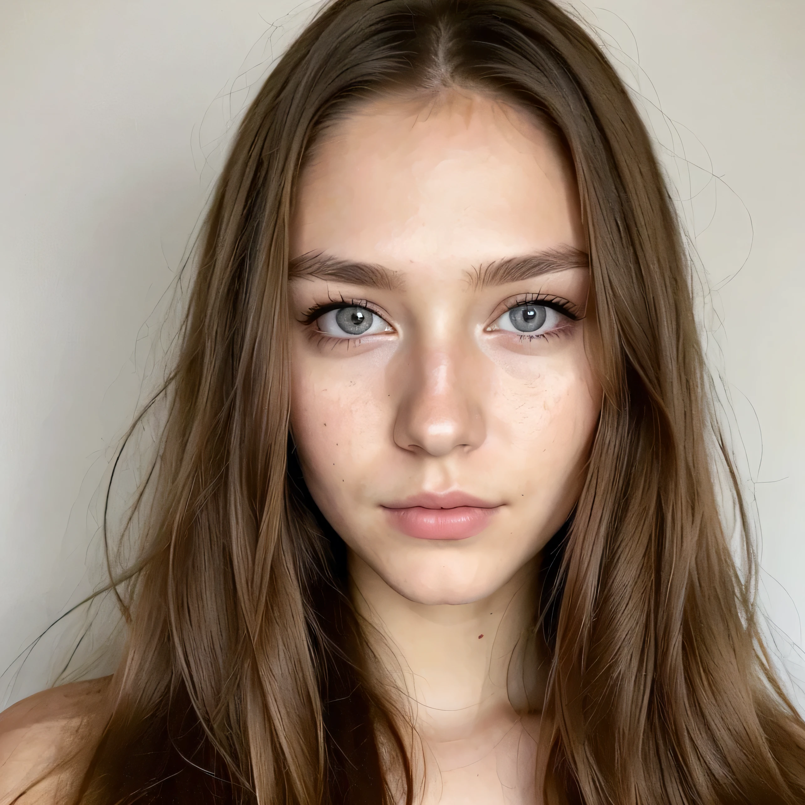 ((best quality)), ((masterpiece)), (detailed), perfect face, age about 27 years old, 1 girl, passport photo, sweeden woman ,straight photo, beautiful, looking into the camera, brown eyes, black hair, flowing long hair, photo