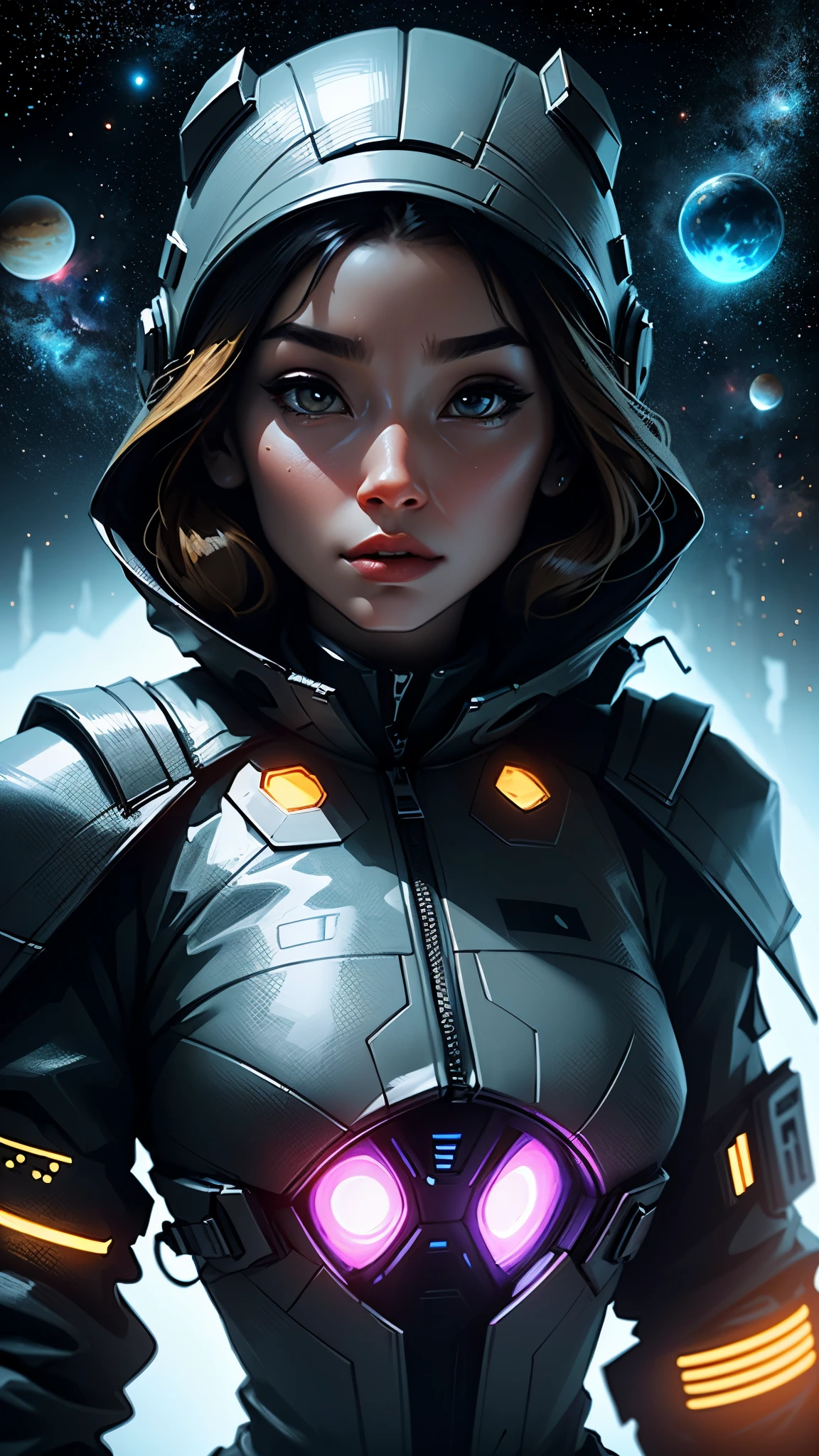 nijistyle,rfktr_technotrex,neon_woman exploring planets, alien worlds, exotic locations, deep space,unkown terrors, galactic, nebulas,stars,fcPortrait 