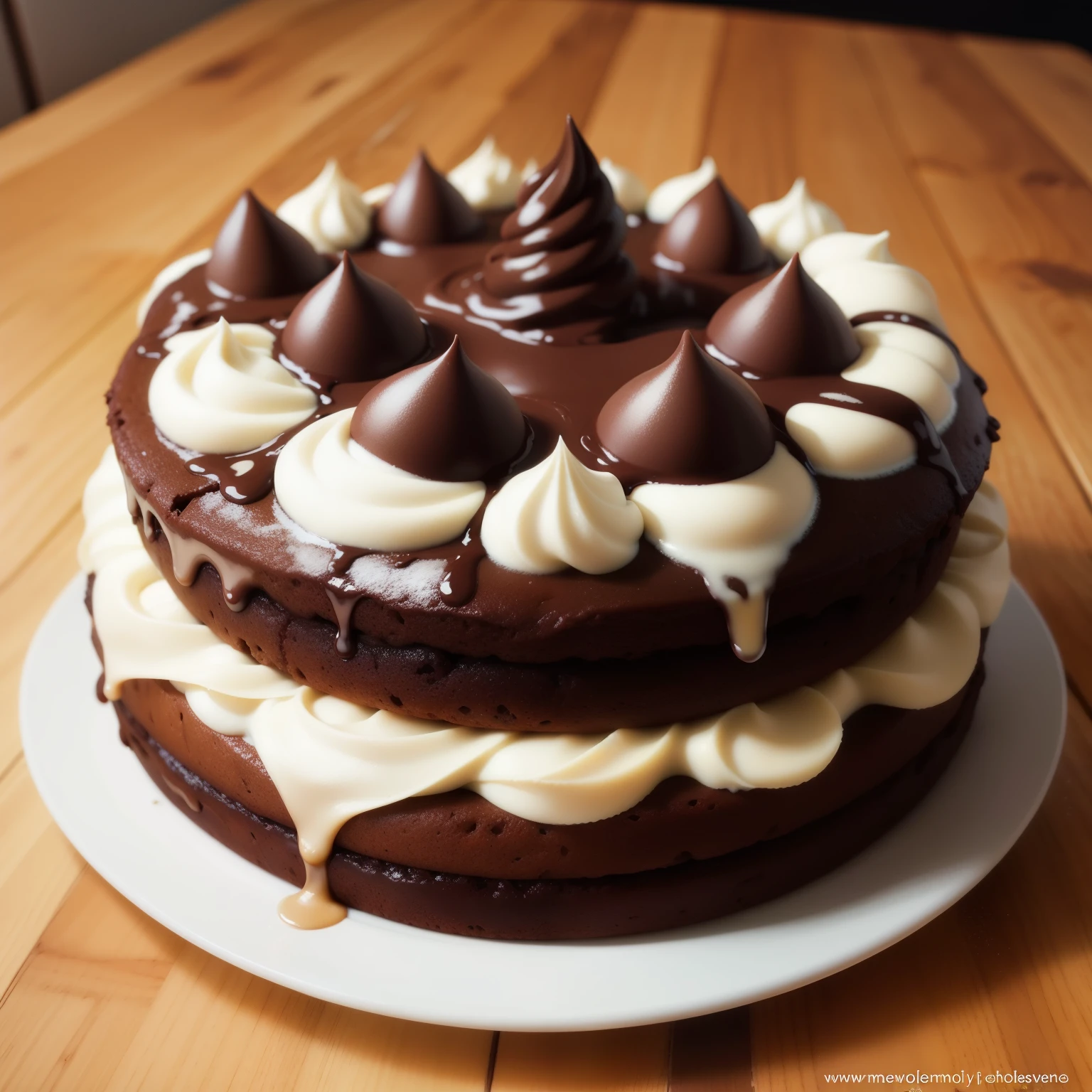 Chocolate cake photo for recipe blog, real picture, Attractiveness to invite blog readers. text margins
