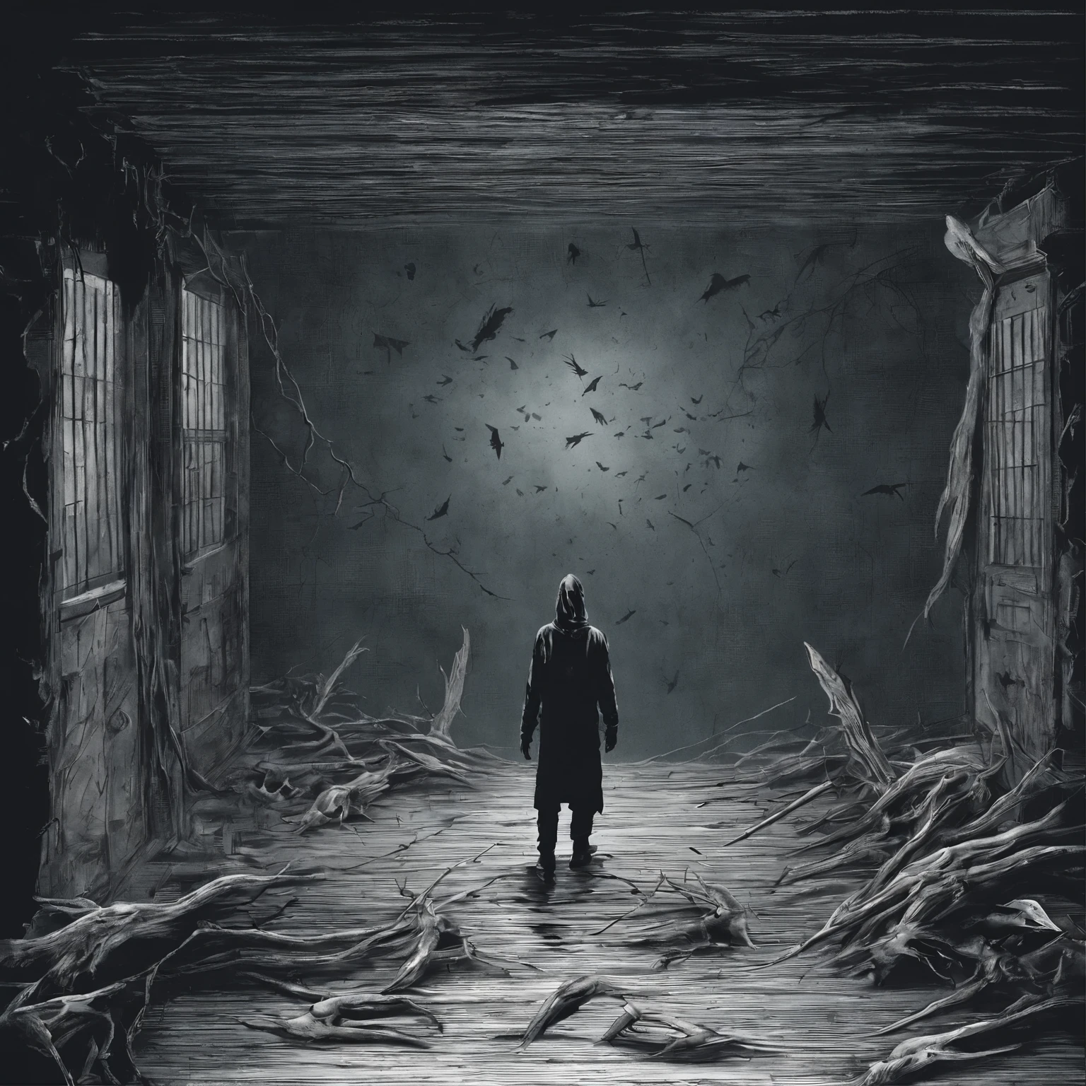 Fly up like a rabbit to freedom,
alive, I want to go outside, outside..