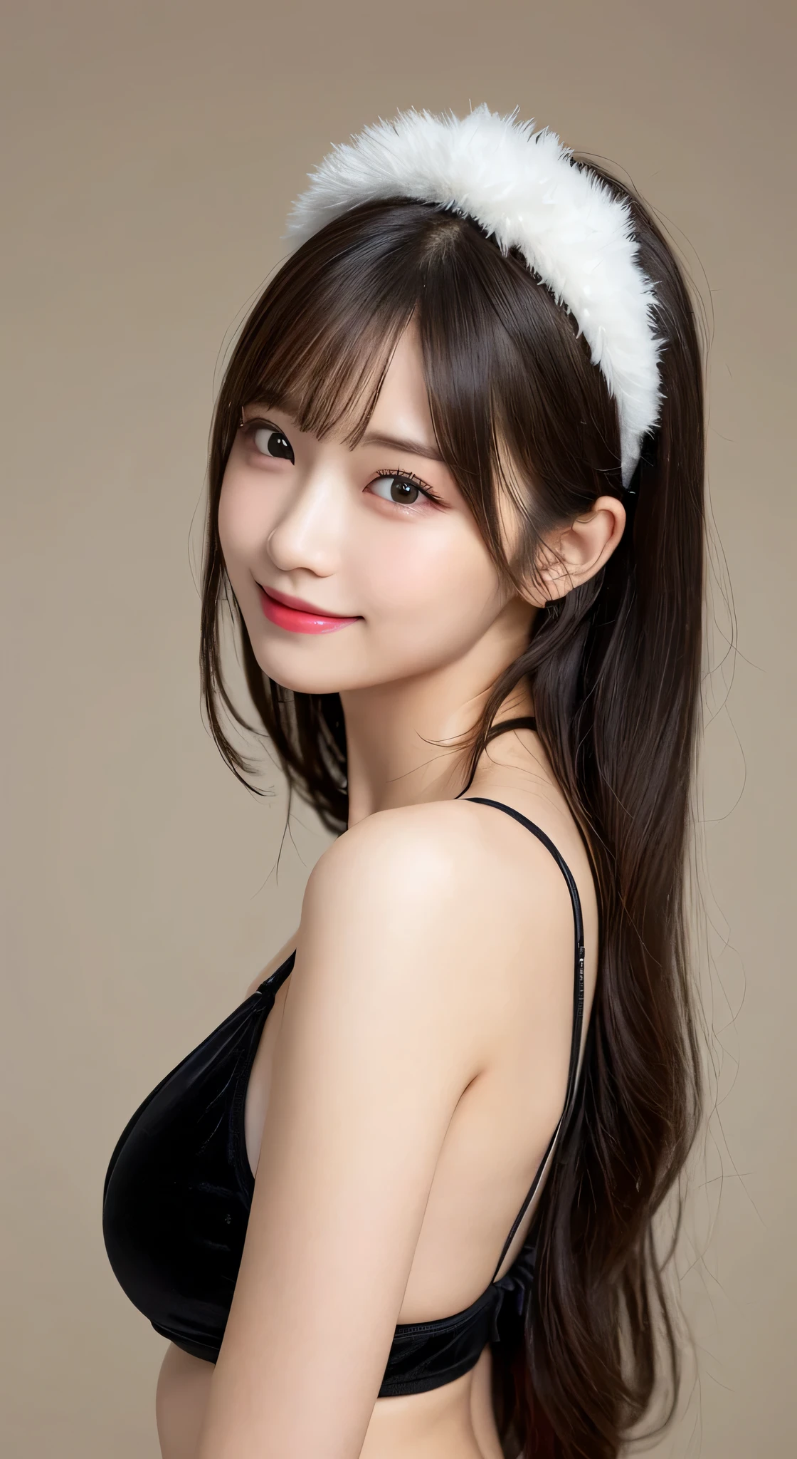 highest quality, shape, Super detailed, finely, High resolution, 8k wallpaper, 完璧なダイナミックな構shape, beautiful and detailed eyes, velvet bikini,medium hair,small breasts natural color lip、20 year old girl、cute、sexy shot looking at camera、Transparency、smile、Cowgirl、whole body