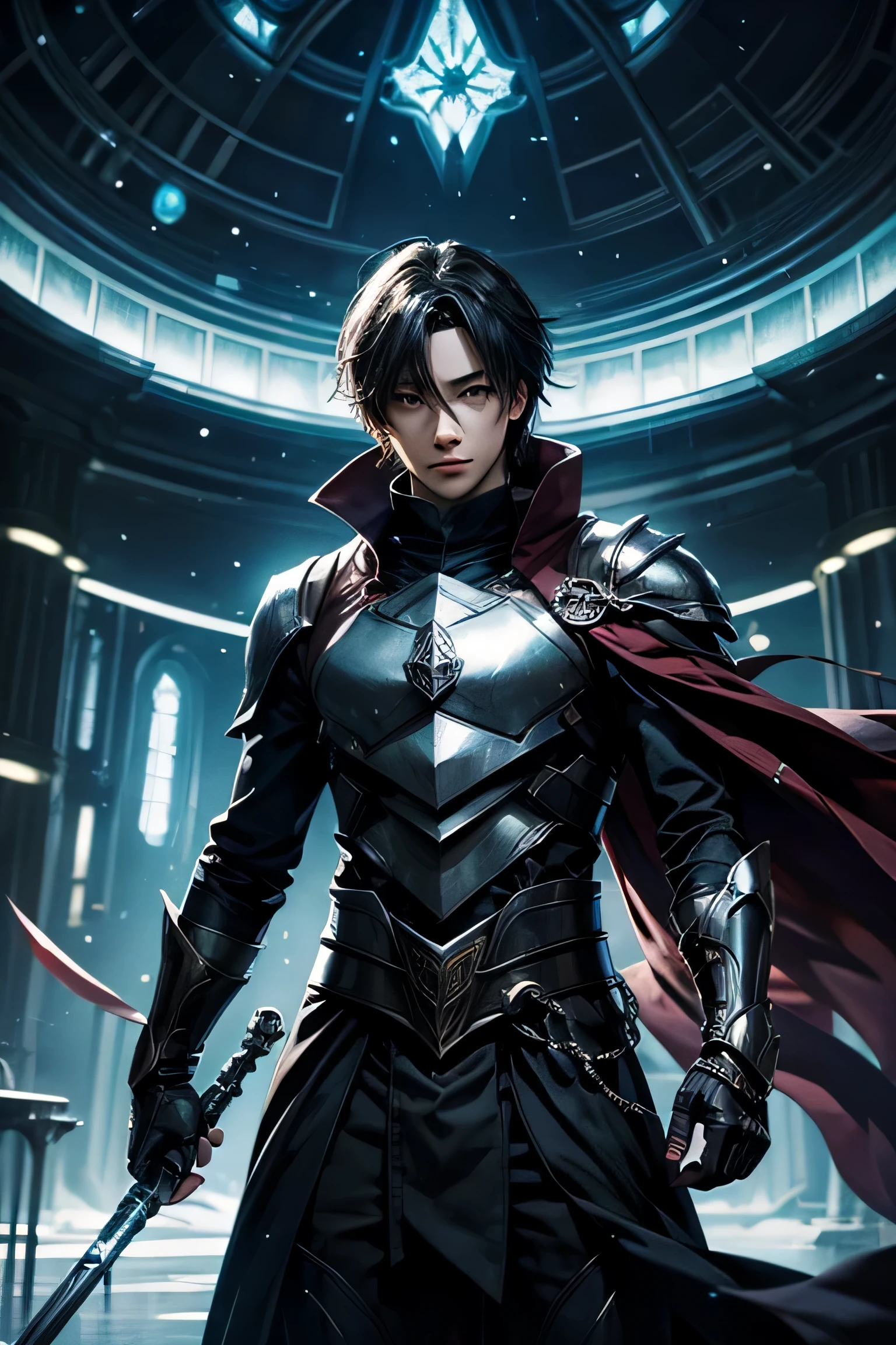 Make a light novel/web novel cover for my male protagonist with his system out with a similar design to "omniscient readers viewpoint" or "lord of the mysteries" or "solo levelling"