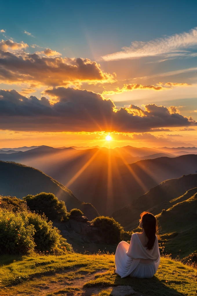masterpiece,high quality,basking in the soft morning sun,sunrise,Orange,mysterious,fantasy,Happiness,imagination,grow,Spectacular view,beautiful
