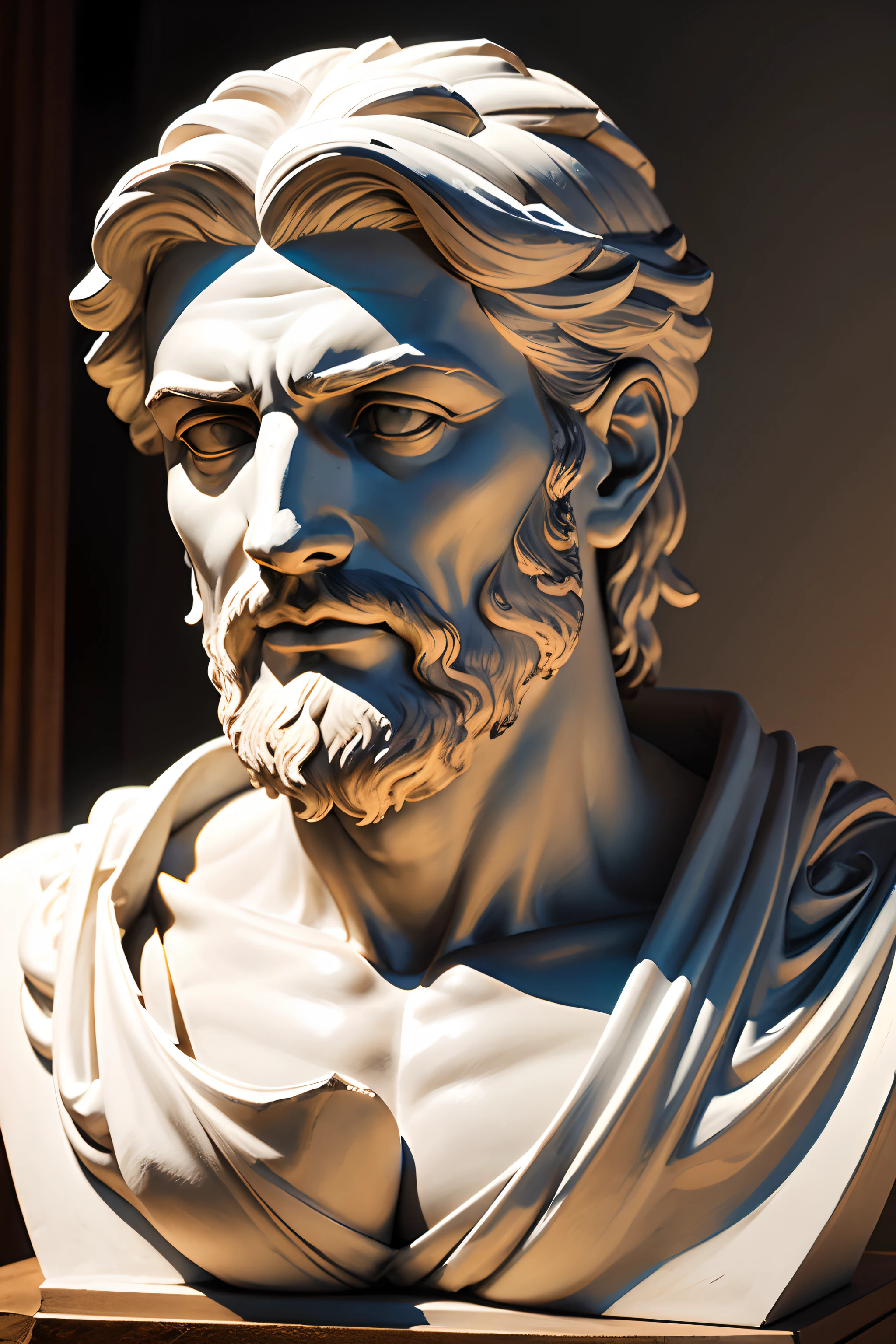 Stoicism create a Greek statue of Epicletetus