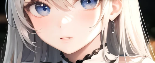 masterpiece, best quality, super detailed, illustration, (1 girl), beautiful and delicate eyes, looking at the audience, close up, silver hair, 