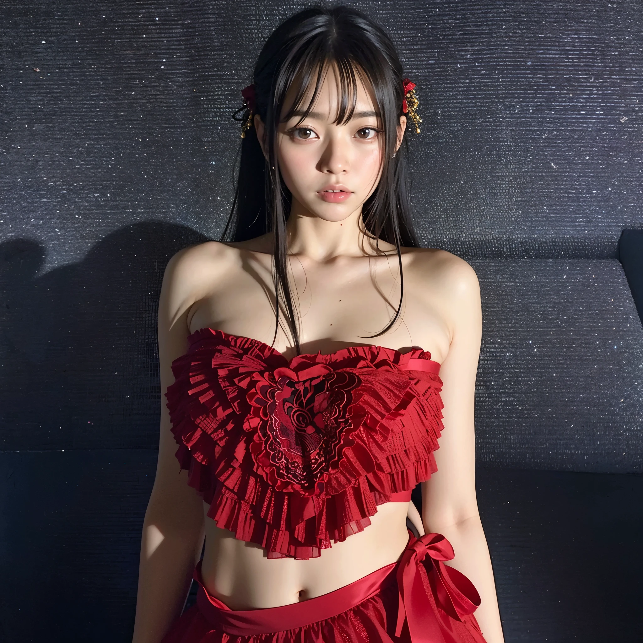 Arafed Mujer con un vestido rojo posando para una foto, yasumotooka, kanda takeyuki, Yukii Morita, shikami, itagaki paru, sha xi, Masami Suda, Ayami tiene, comer y beber, aoi ogata, suzuki kiyoko, agujero del lema