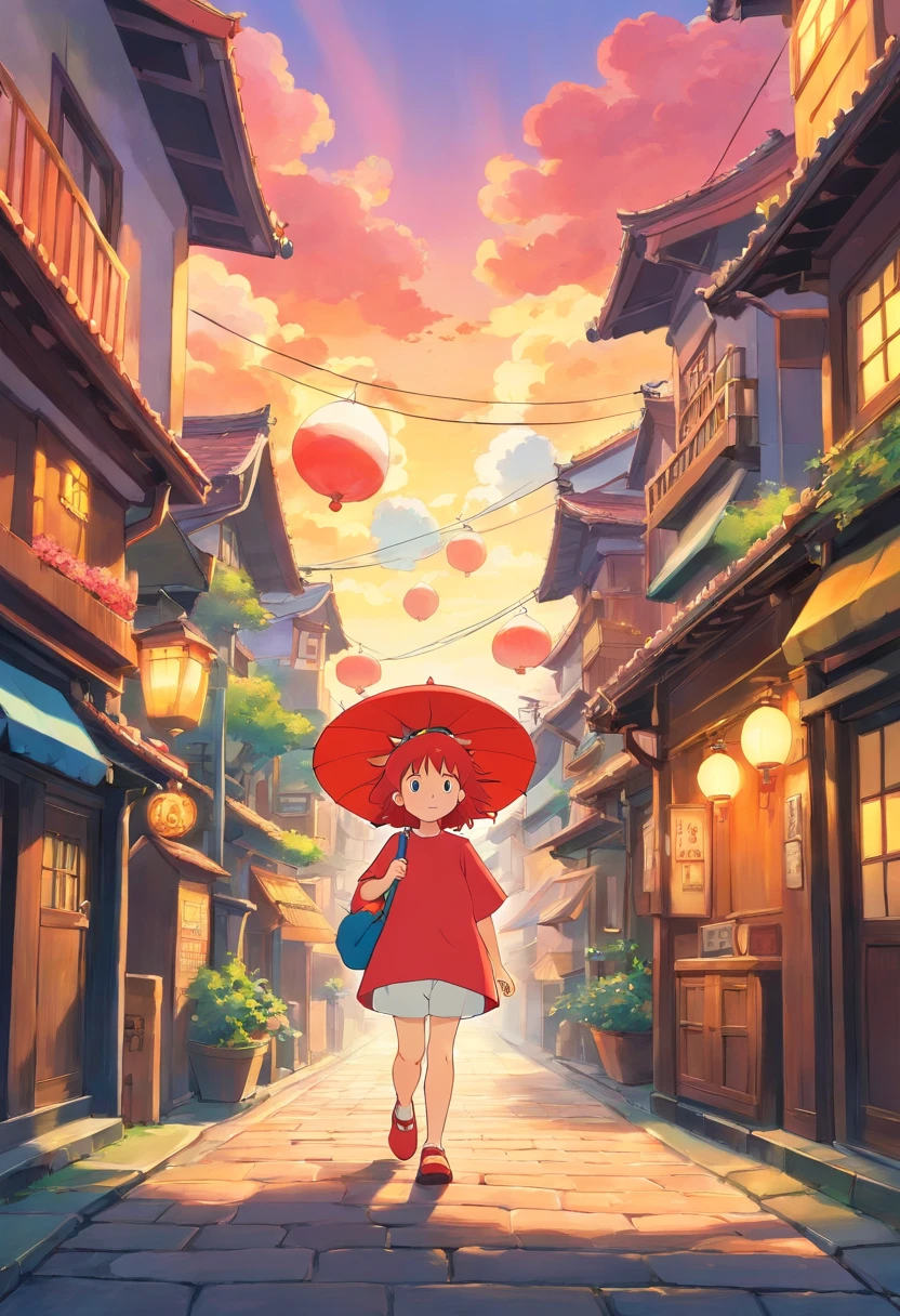 Japanese streets become the sea、（Ponyo）The world will be like an anime
