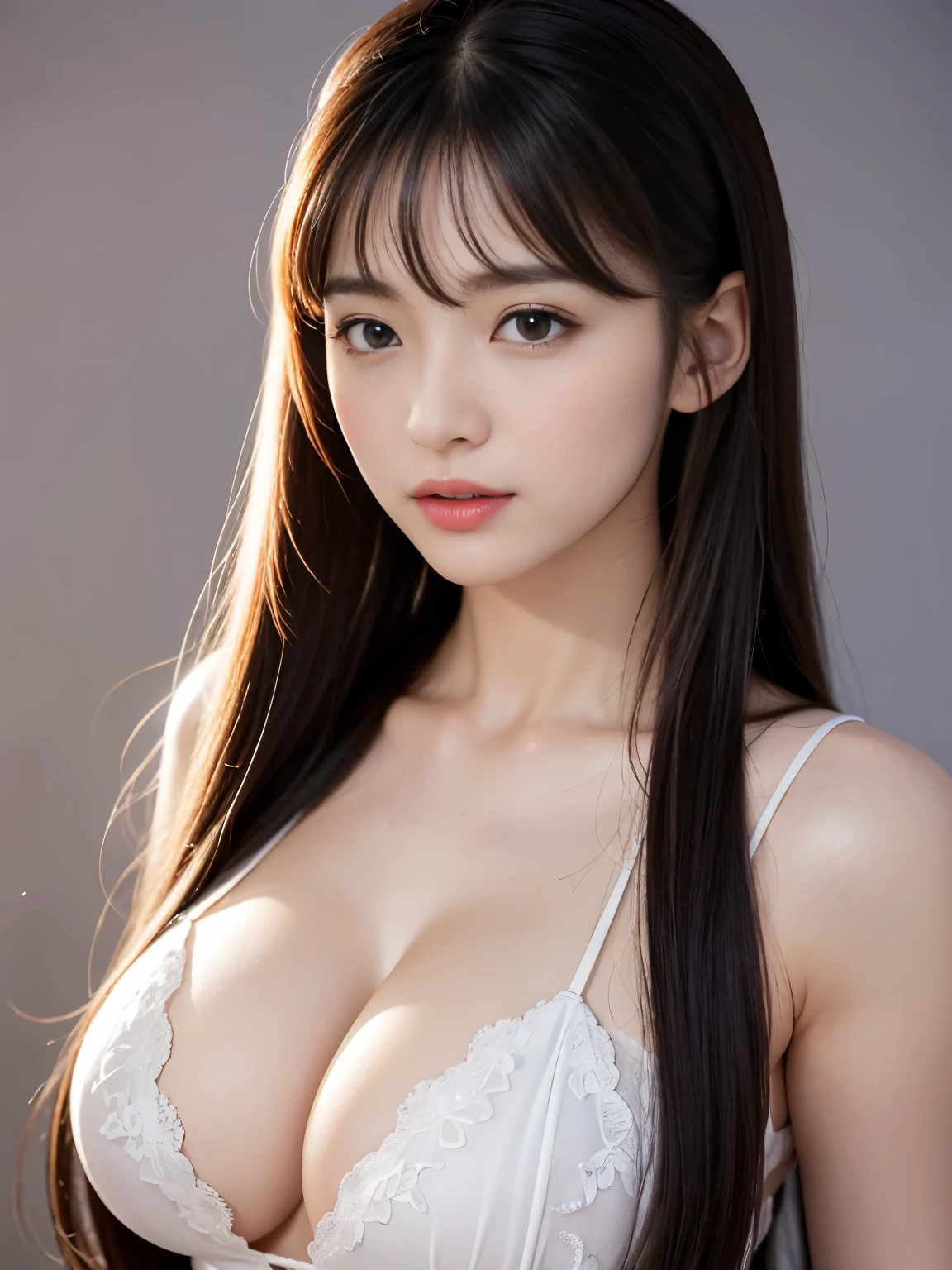 美艳娇母,long hair,Portrait photograph,Bust portrait,Half-length portrait,Upper Body,Portrait of the upper body,高领打底衫,huge bosoms