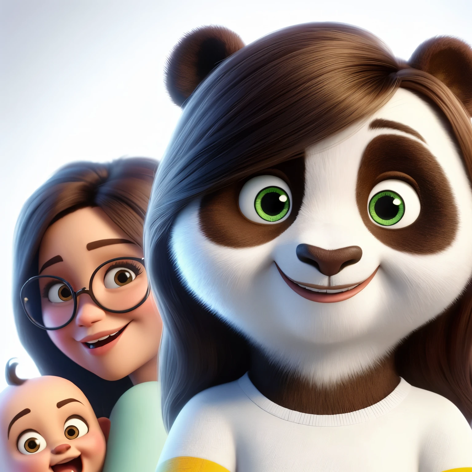 a cartoon panda bear and his family are posing for a photo, filme animado, filme animado, 3 d filme animado, imagem de avatar, filme animado still, children's filme animados, DreamWorks animation, Estilo Dreamworks, animated film, Sony Pictures Animation, imagem promocional do filme, Panda Panda Panda, imagem de perfil, filme animado scene, zootopia 2, arte do filme