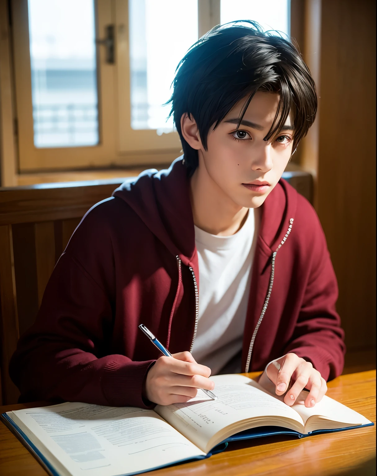 Boys anime with Asselongi writing 