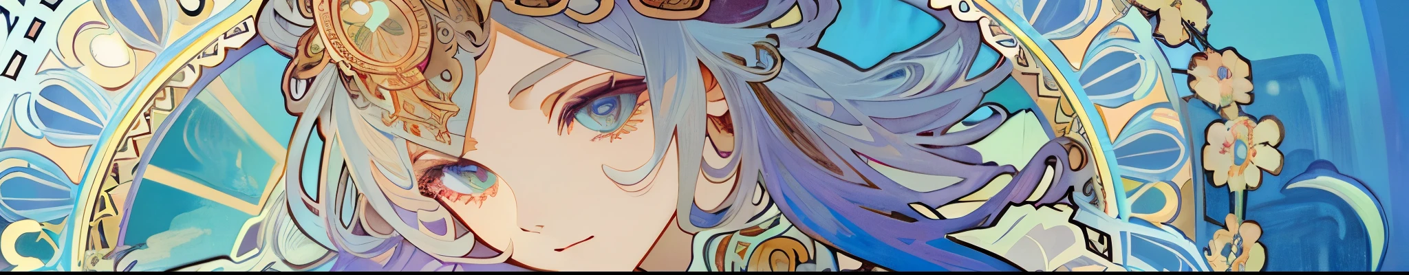 (masterpiece),(best quality:1.0), (ultra highres:1.0), detailed illustration, 8k, anime, masterpiece, wearing a wide blue hat over head, large detailed hat, best quality,(wanderer:1.2), letterboxed, (genshin impact), 1boy, male focus, solo, vest,(kbxll:0.5), anime style, vibrant