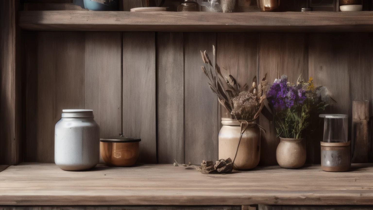 hyper ultra realistic photographs full body of Picture a vibrant mix of wildflowers, their colors bursting with life, arranged in a rustic mason jar. The jar rests on a weathered wooden table against a backdrop of warm, earthy brown, evoking the charm of a cozy farmhouse. ratio 16:9, 4k, 8k resolution, High quality photo, high detailed, imagesharp focus, Cinematic lighting,hyperdetailed & Unreal engine, detail, realism, photography,cinematography, camera NIKON, lens NIKKOR flagship, masterpiece. hyper-maximalism, ultradetailed photorealistic, light skin imperfections, final render, vray, photo, fashion